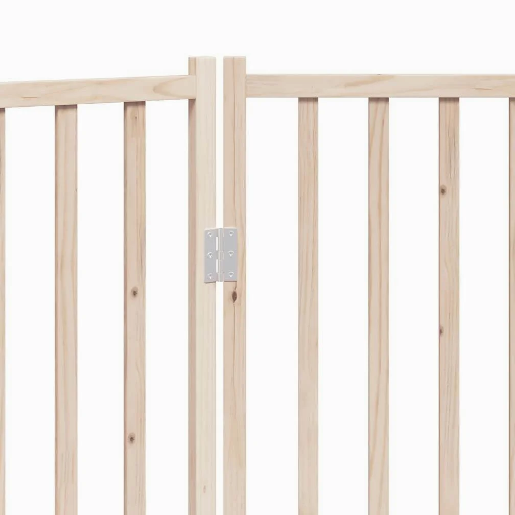 vidaXL Cancelletto per cani pieghevole a 3 pannelli 150 cm in legno massello di abete