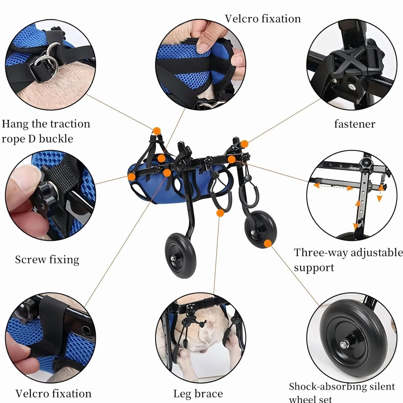 Passeggini Per Carrozzine Per Cani, Carrozzine Per Cani Per Camminare Con Zampe Posteriori Disabili, Carrello Per La Mobilità Della Carrozzina Per Cani(Small)