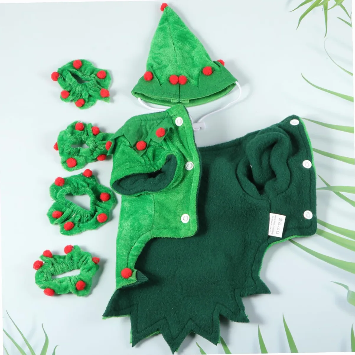HMJGDHX 2 Set Costume da Animale Domestico di Natale Animale Domestico Mantello Natalizio Accessori per Cuccioli di Cane Costume Cosplay Vestiti da Festa Panno per Cani Abiti da Festa Design Adorabile