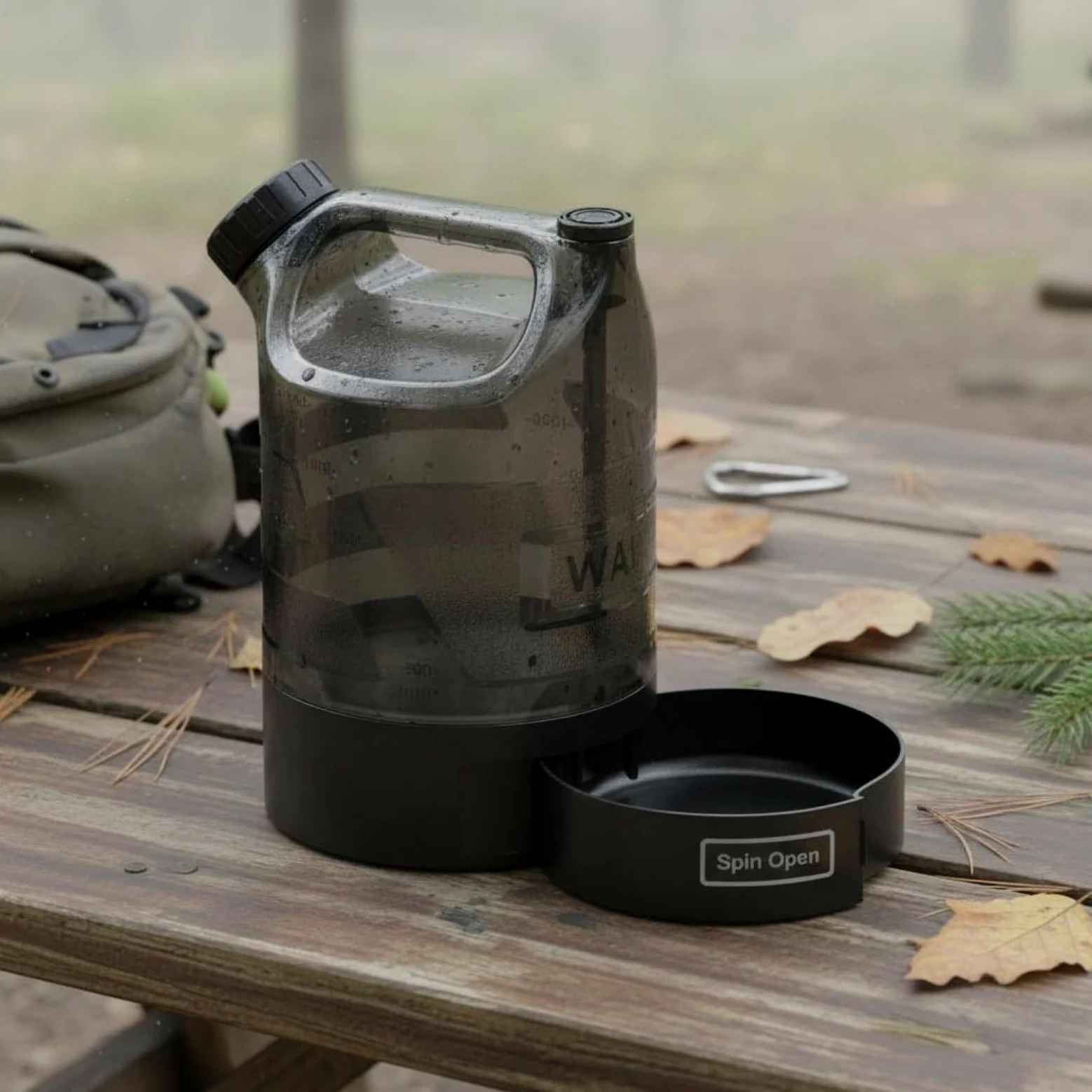 kowaku Borraccia per Cani 25l Portatile con Ciotola Ribaltabile Dispenser a Pressione Rapido Chiusura Sigillante Antigoccia Maniglia Trasporto Adatta a, Borraccia Sportiva Con Bocca Piccola Da 2.5L