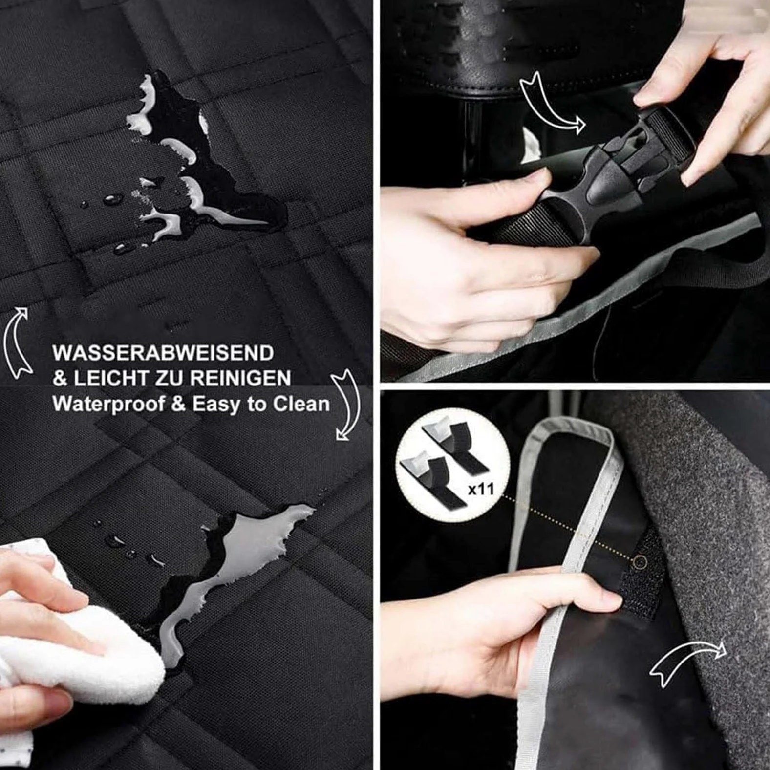 Coprisedile Auto per Cani per VW Touran IQ-Drive 5T ab Bj.2019, Telo Bagagliaio Auto per Cani Antiscivolo Impermeabile Antistrappo Protezione Accessori