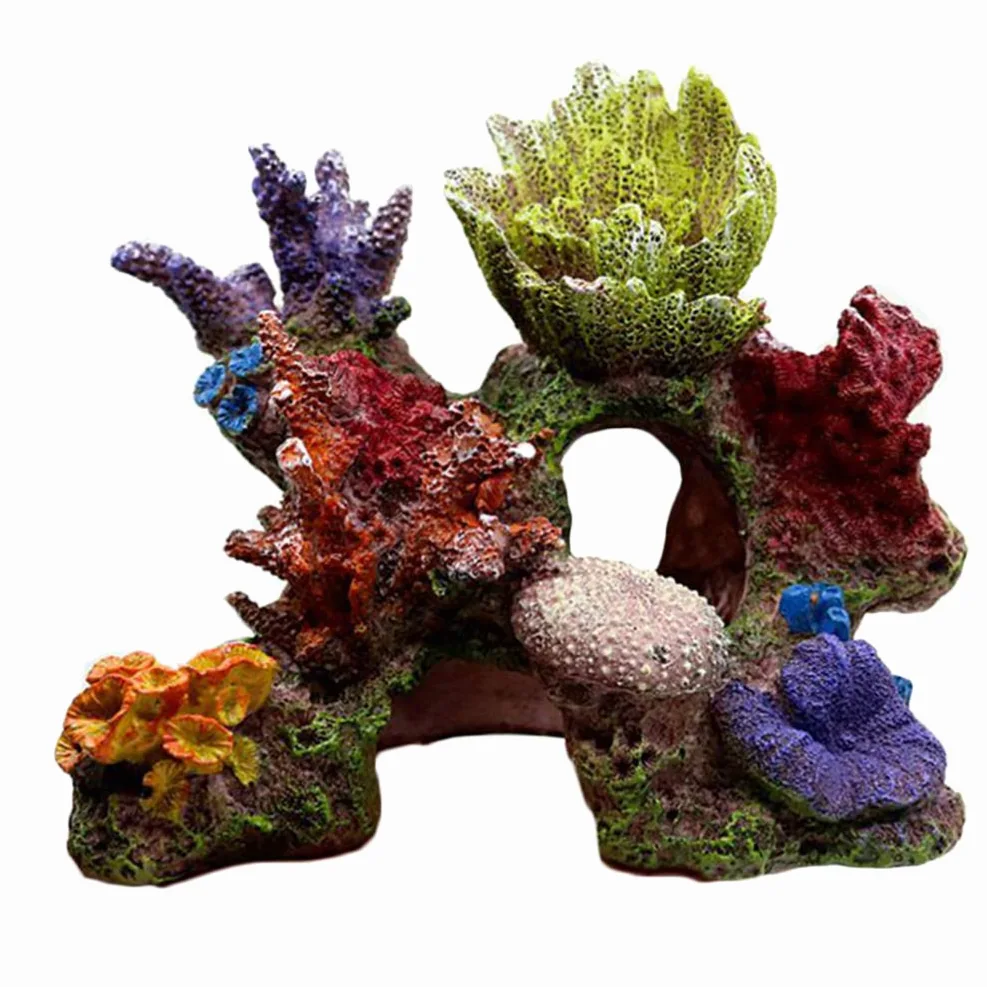 balacoo Decorazione per Acquario: Simulazione Corallo - Sfondo per Acquario - Imitazione Pietra, Resina, Giardino Roccioso Scultura per Acquari