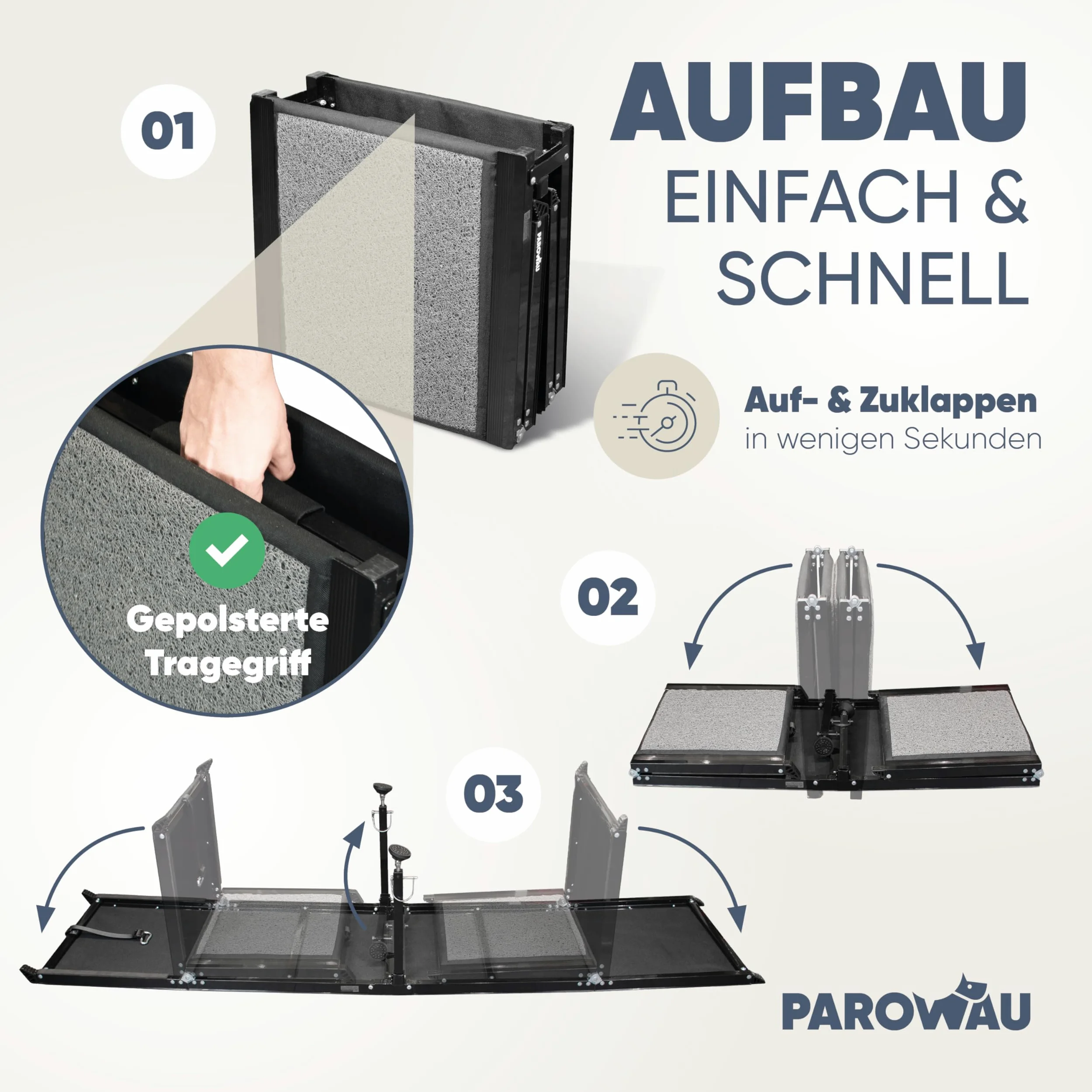 Rampa per cani per auto, pieghevole, 120 kg, extra stabile, con base aggiuntiva, 170 x 44 cm, per auto e SUV