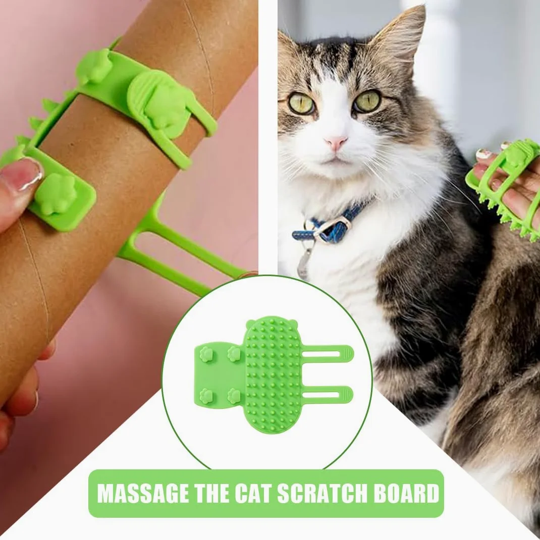 2pz Spazzola per Gatti Autopulente, Pettine per Massaggio Angolo Parete per Gatto,Massaggio per Gatti Regolabile Graffi per Viso Gatto per Gambe Tavolo Struttura Arrampicata Guanto Spargimento