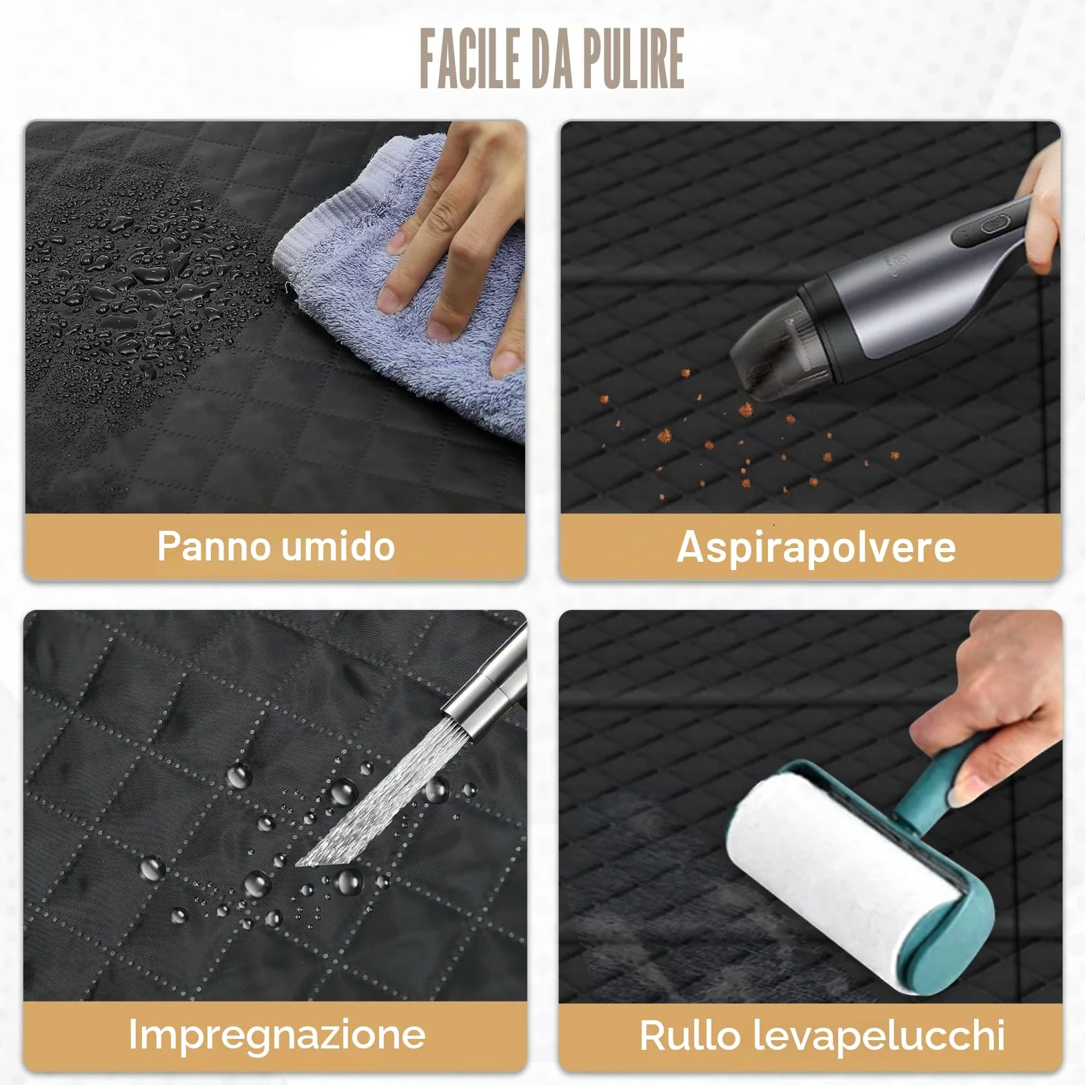 Lekeinchi Coprisedile Auto per Cani, Estensore Telo Auto per Cani Sedile Posteriore con 6 Tavole in Legno Duro e Cinture di Sicurezza, Impermeabile, Antigraffio per Auto, SUV, Nero