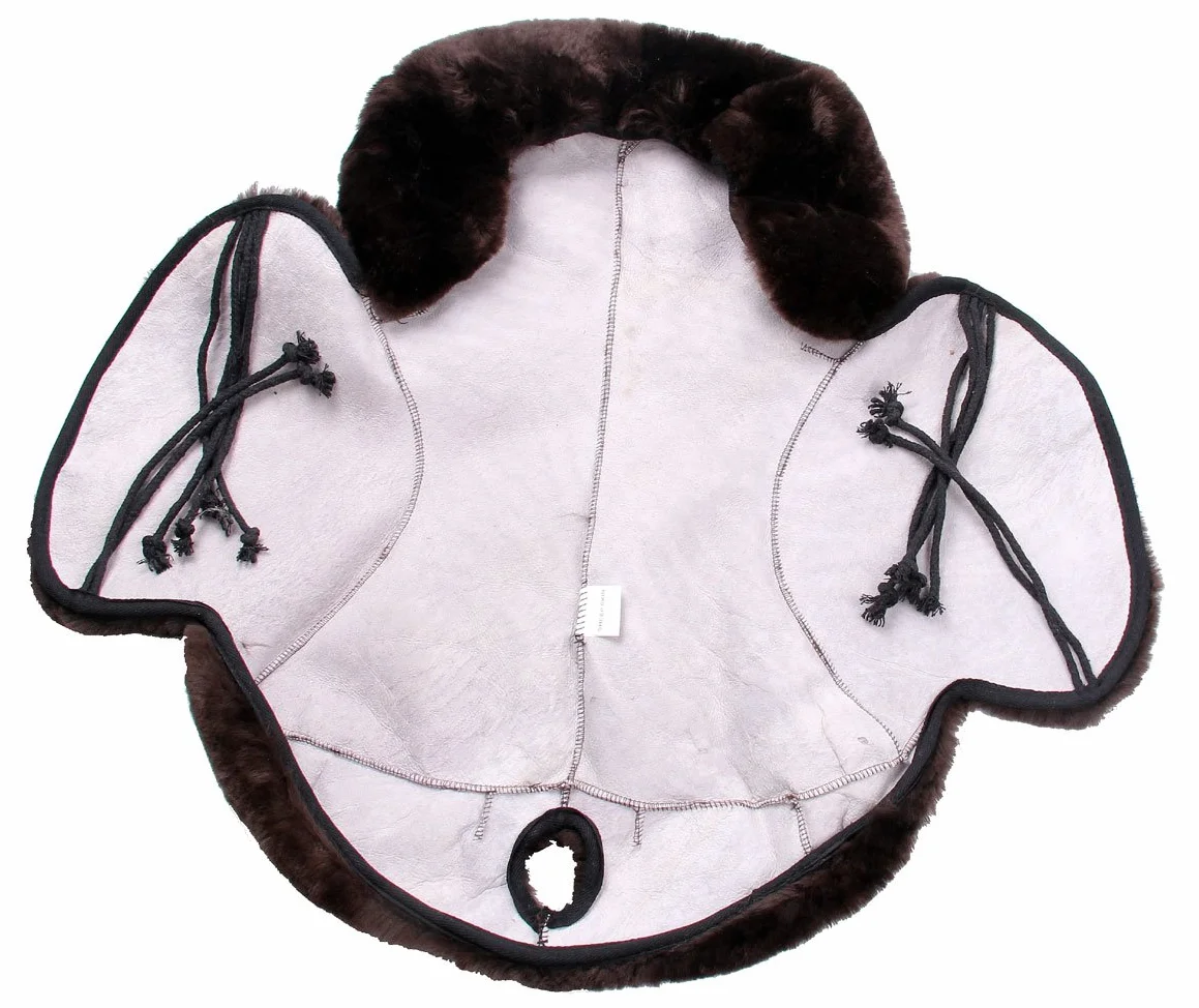 Coprisedile in lana d'agnello Westernsättel, in lana d'agnello merino con scollo a corno. Garantisce un comfort ottimale per tutte le selle occidentali (L, nero)