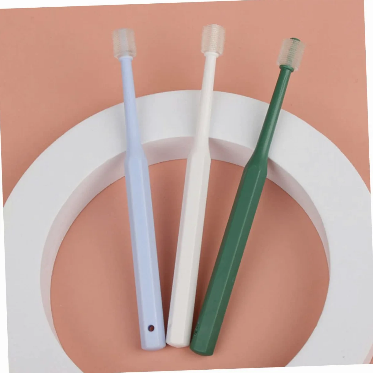 FOMIYES 2 Set Di Spazzolini Da Denti Per Animali Domestici Morbidi Per Gattini Cani Pulizia Dei Denti Manico in Plastica A 360 Gradi 4 Pezzi*2