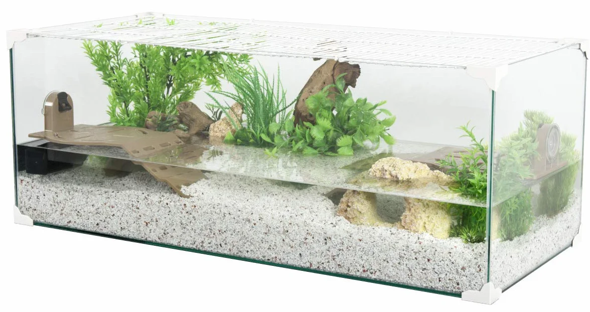 Zolux Acquario Tartaruga-AQUATERRARIUM per Tartaruga d'acqua 80 CM