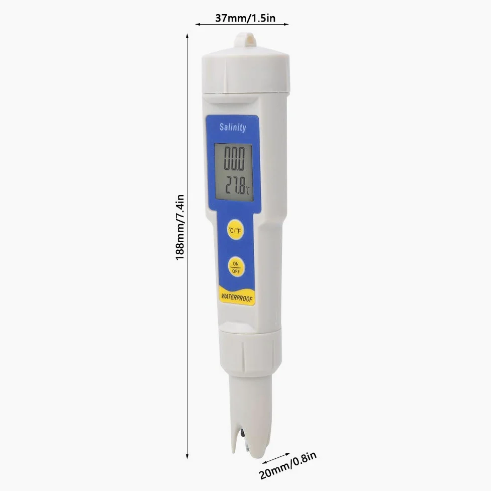 Tester Di Salinità Portatile Digitale Misuratore Con Compensazione Temperatura Per Acquari E Soluzioni Saline