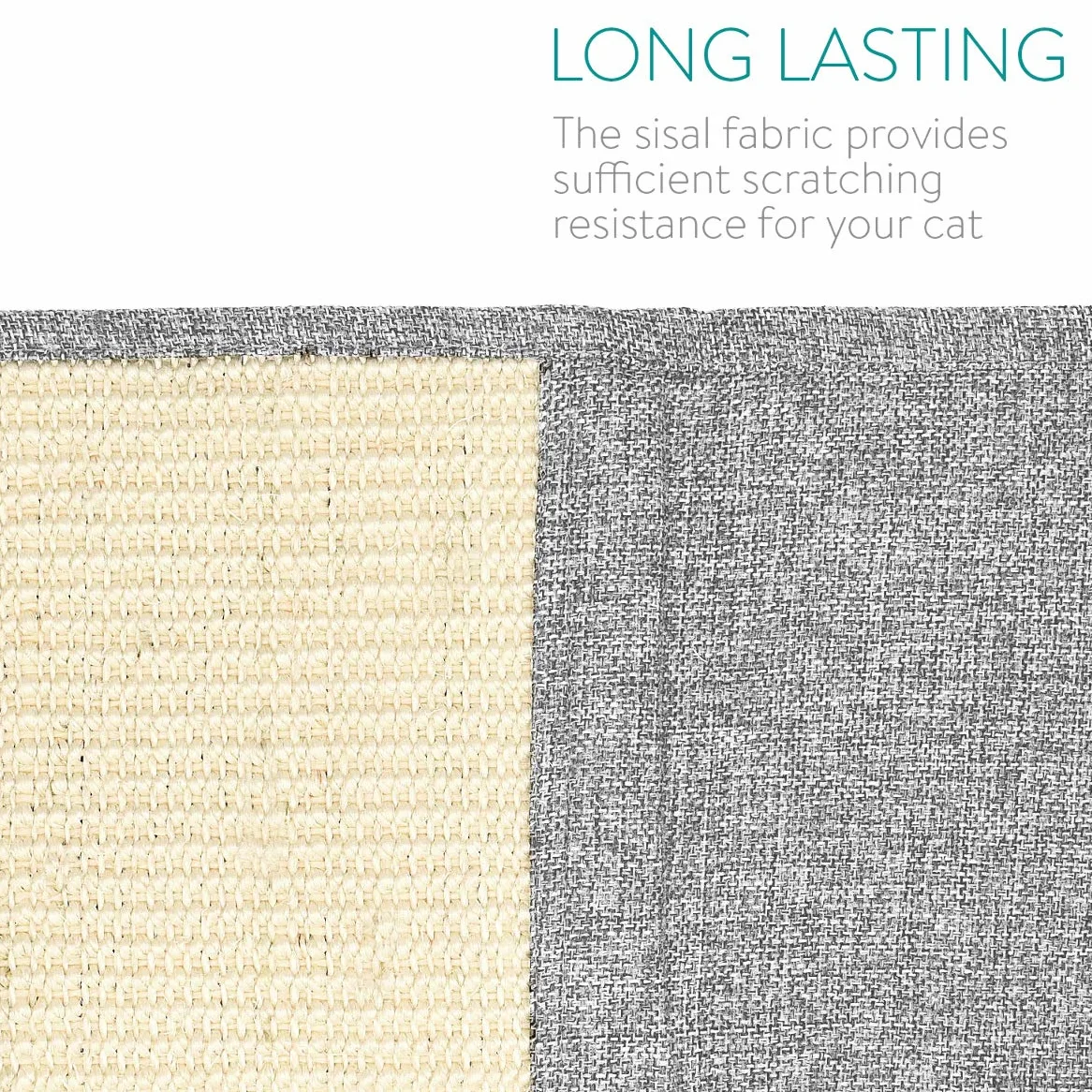 Navaris Tappeto Tiragraffi Gatti Divano - Tappetino Tiragraffi Poltrona Lato destro - Tappeto Tira Graffi Protezione Bracciolo 50x70cm - Grigio