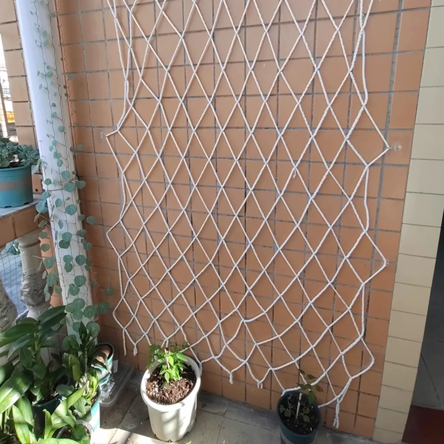 Esterni Parco Giochi Ringhiera delle Poliestere con Diametro Esterna Scala del della Arresto Caduta Rete Nylon Corda Resistente Prevenire Cadute Strappi,(3X7m)