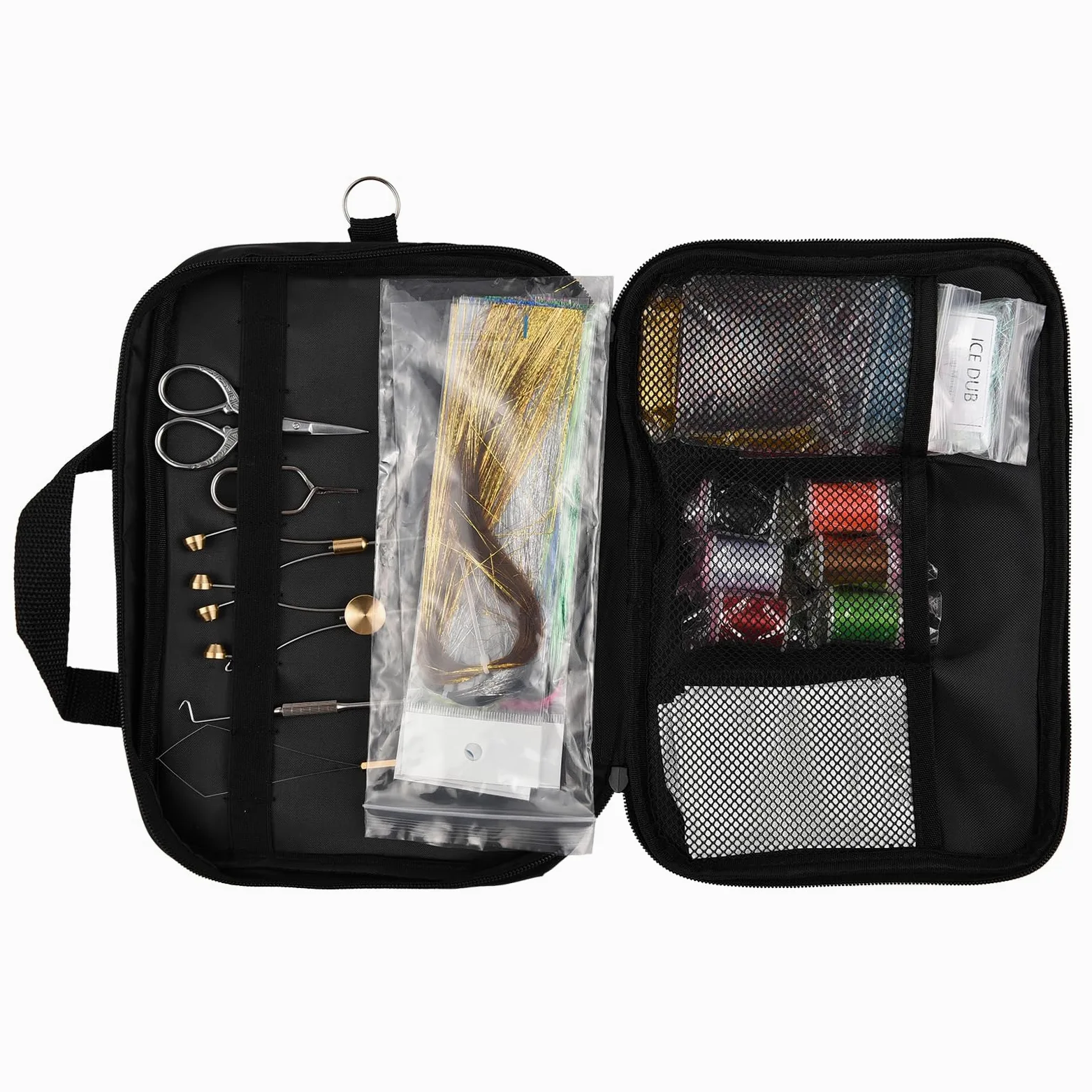 Kit di Strumenti e Materiali per Costruire Mosche per Principianti, Set di Esche da Pesca con Accessori da 150 Pezzi Mosche Attraenti Spigole e Trote