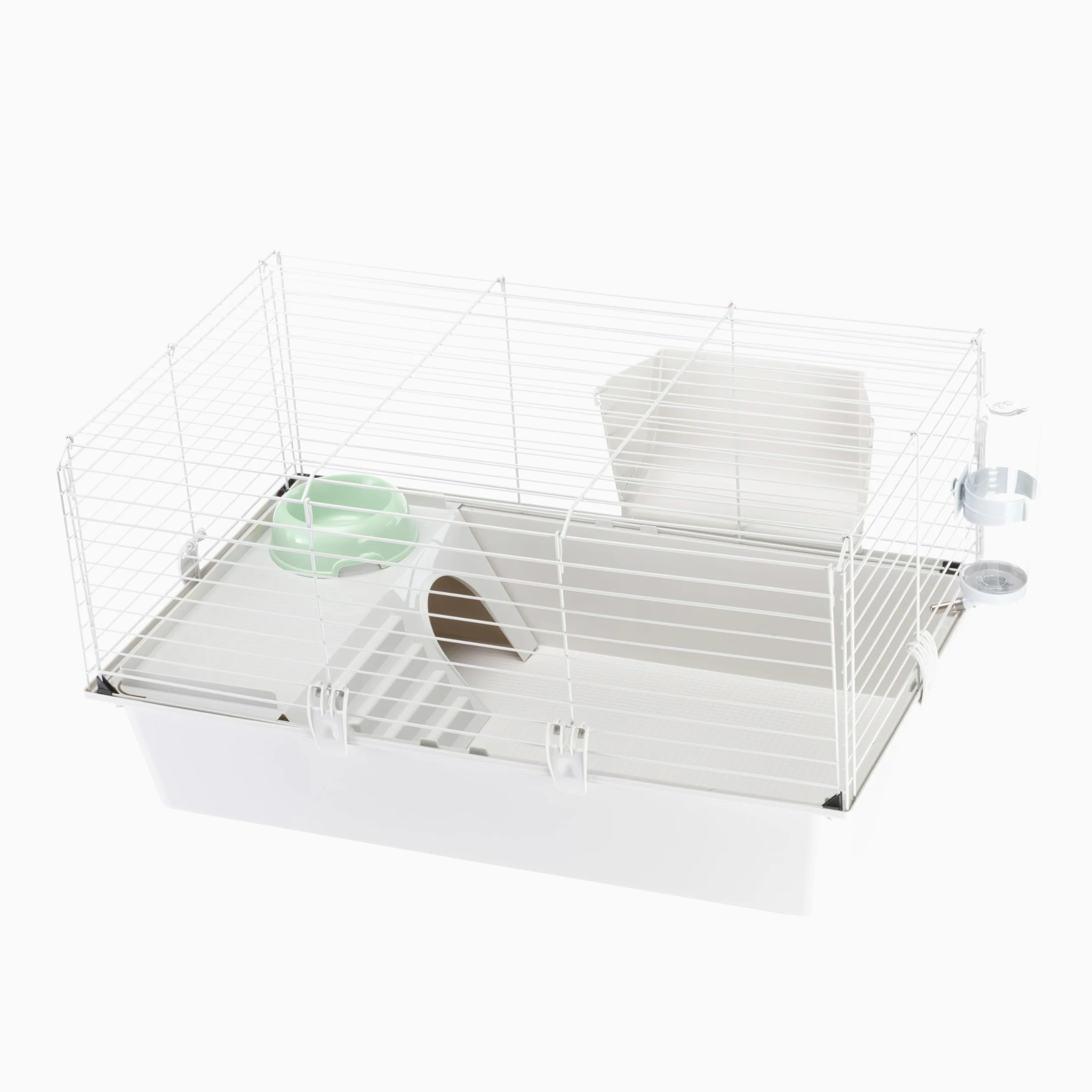 FERPLAST Gabbia Roditori CAVIE 80 per Cavie, Porcellini d'India, in Metallo, Accessori inclusi: Mangiatoia, Beverino, Ciotola, Casetta. 77x48xh42cm