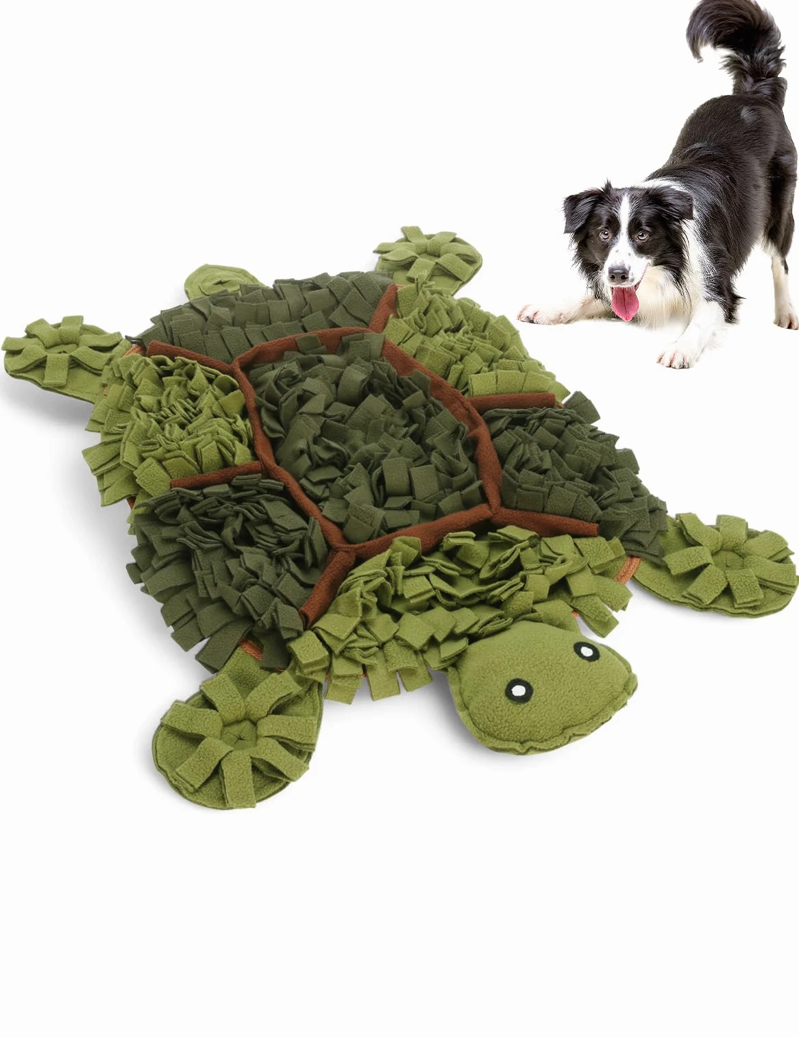 Tappetino da fiuto per cani, design tartaruga, 70 x 57 cm, grande tappetino per il fiuto per cani, tappetino per cibo per cani con alimentazione lenta, arricchimento mentale per stimolazione