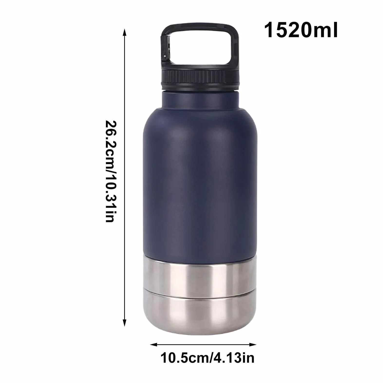 Borraccia Per Cani Dispenser D'Acqua Portatile Da 1,52 L Per Cani | Borraccia Sottovuoto Cuccioli Per Viaggi Campeggio Outdoor Escursionismo Picnic Passeggiate Dormitorio Appartamento