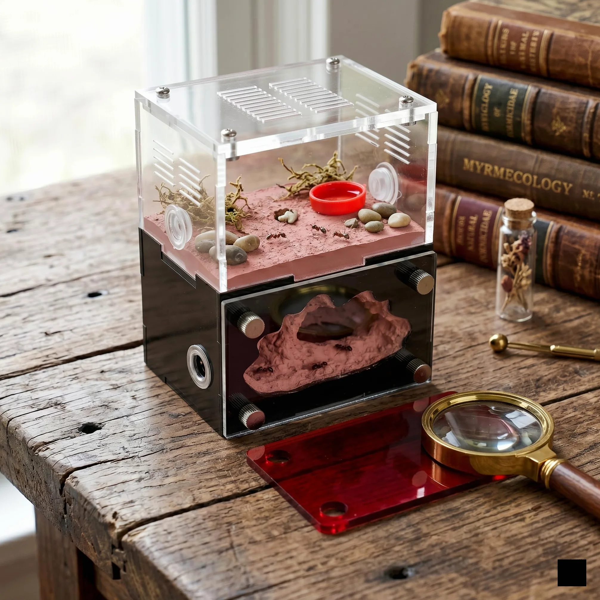 Formicarium - Kit Habitat per Ant Farm, per osservazione del comportamento, terrario educativo per adulti e bambini
