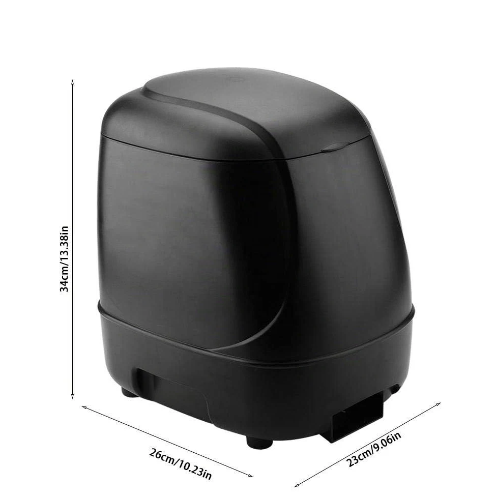 10L Automatic Fish Feeder, Alimentatore/Mangiatoia Automatico, Feeder Dispenser di Pesce, Dispenser Cibo Pesci Automatico per laghetti all'aperto(NERO)