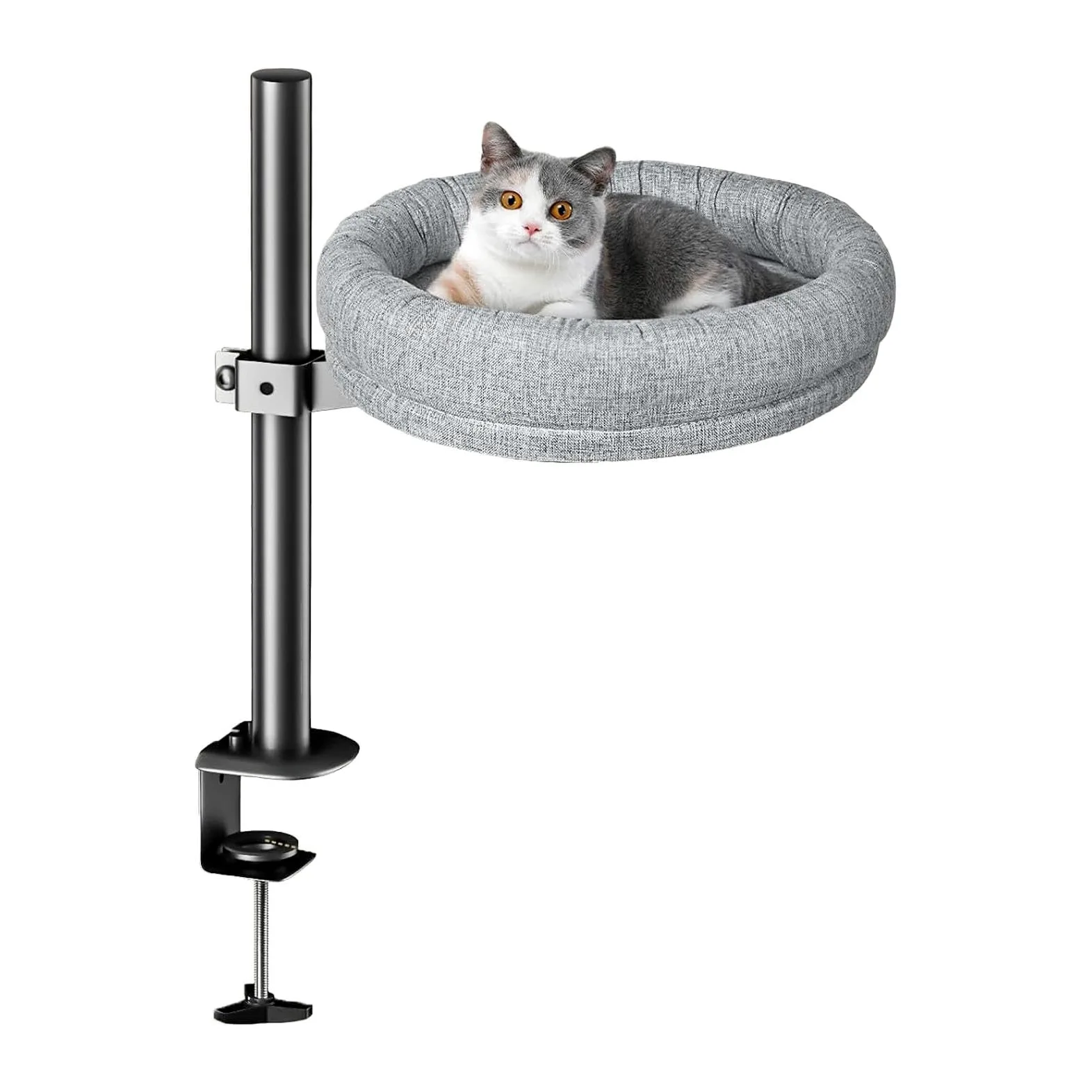 per scrivania per lettino per gatti, Letto per gatti per scrivania,Letto con mensola per gatti regolabile per gatti da interni | Casetta per gattini da scrivania dal design salvaspazio