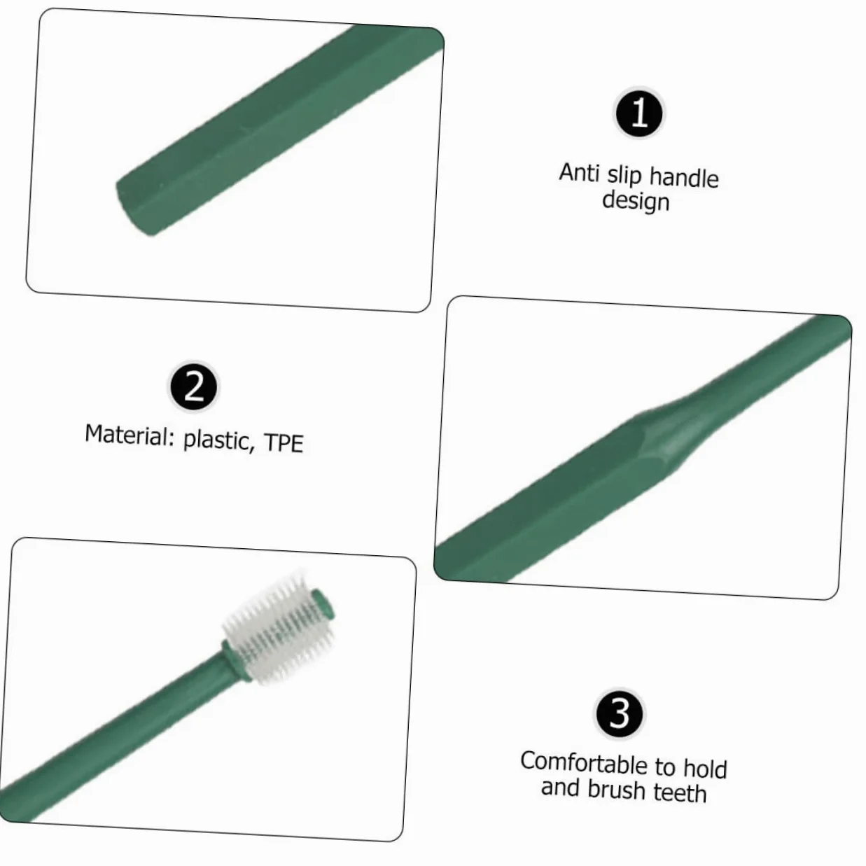 FOMIYES 2 Set Di Spazzolini Da Denti Per Animali Domestici Morbidi Per Gattini Cani Pulizia Dei Denti Manico in Plastica A 360 Gradi 4 Pezzi*2