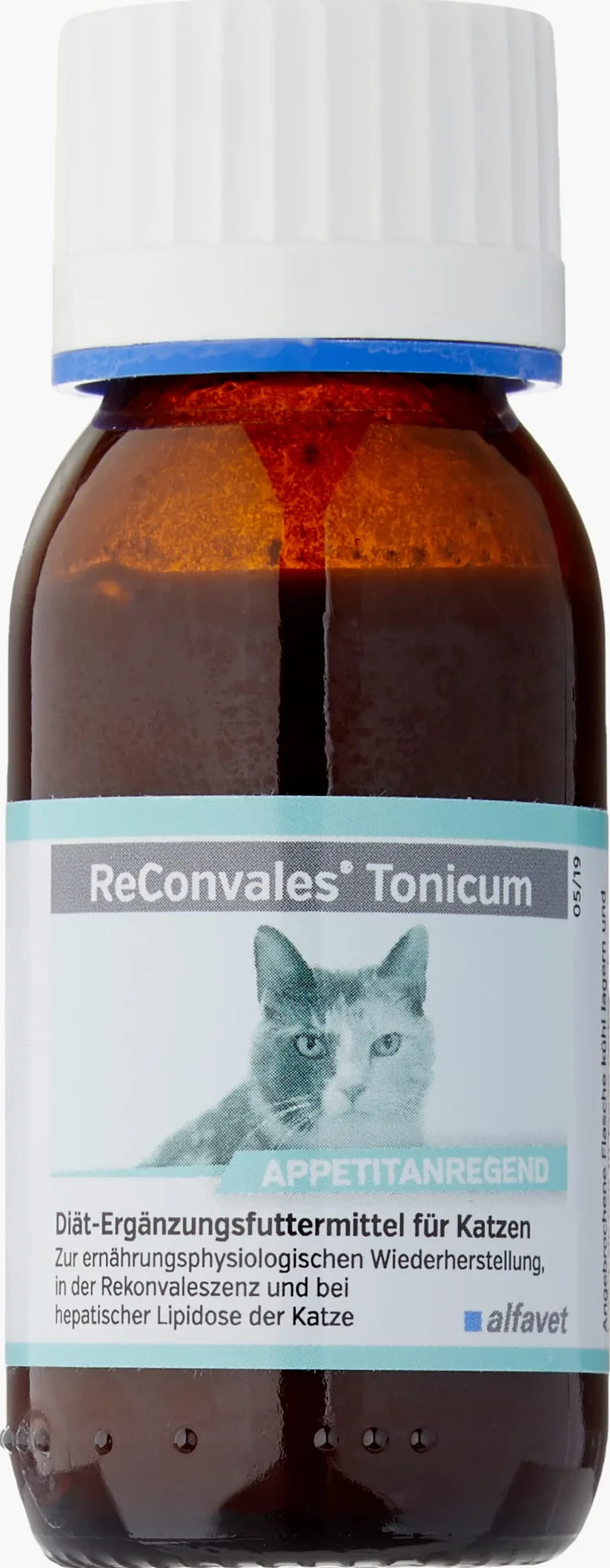 Alfavet ReConvales Tonicum Gatto (6 x 45 ml) – Mangime complementare liquido ad alta energia per gatti – con nutrienti selezionati, elevata appetibilità