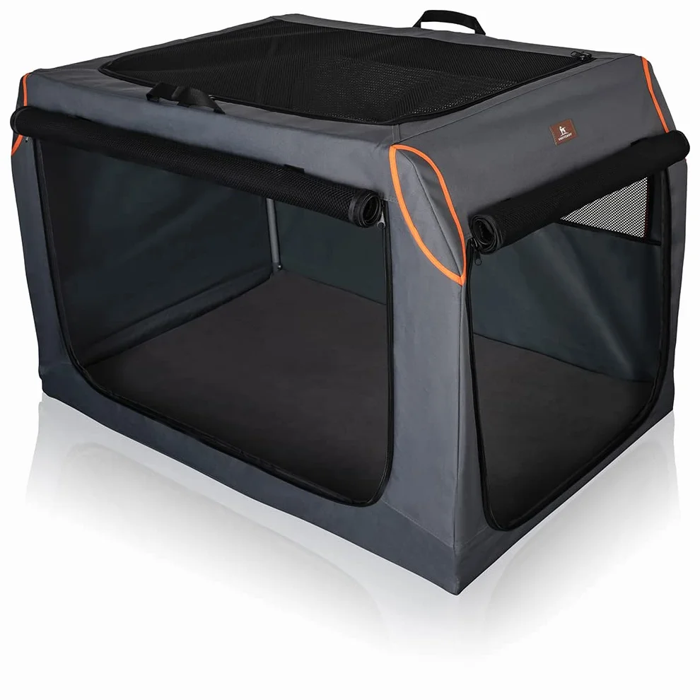 Knuffelwuff Scatola di trasporto pieghevole per cani con struttura in alluminio XL 91 x 61 x 58 cm