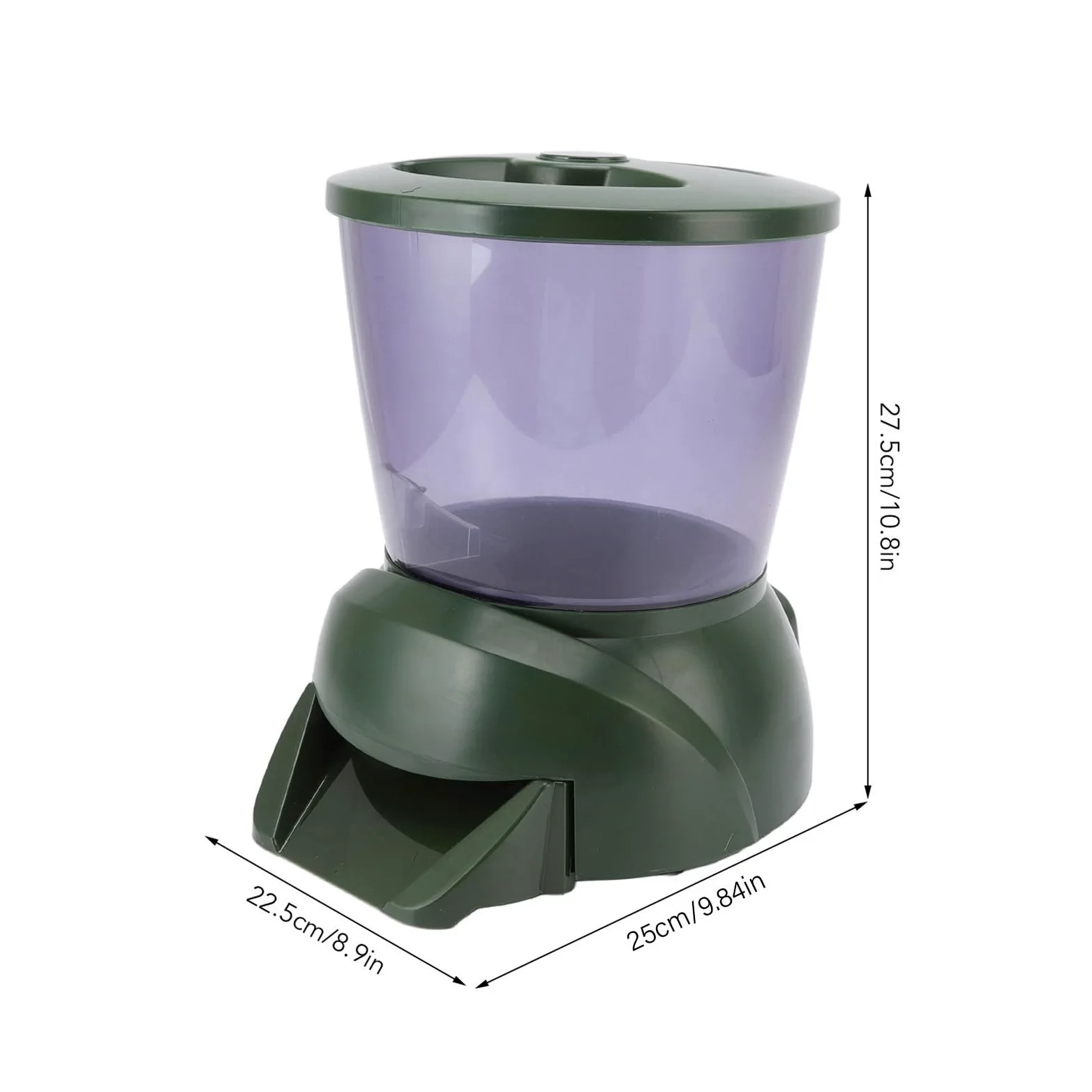 Mangime automatico per pesci, 4,25 l, display LCD, alimentazione a batteria, per laghetto, per acquario