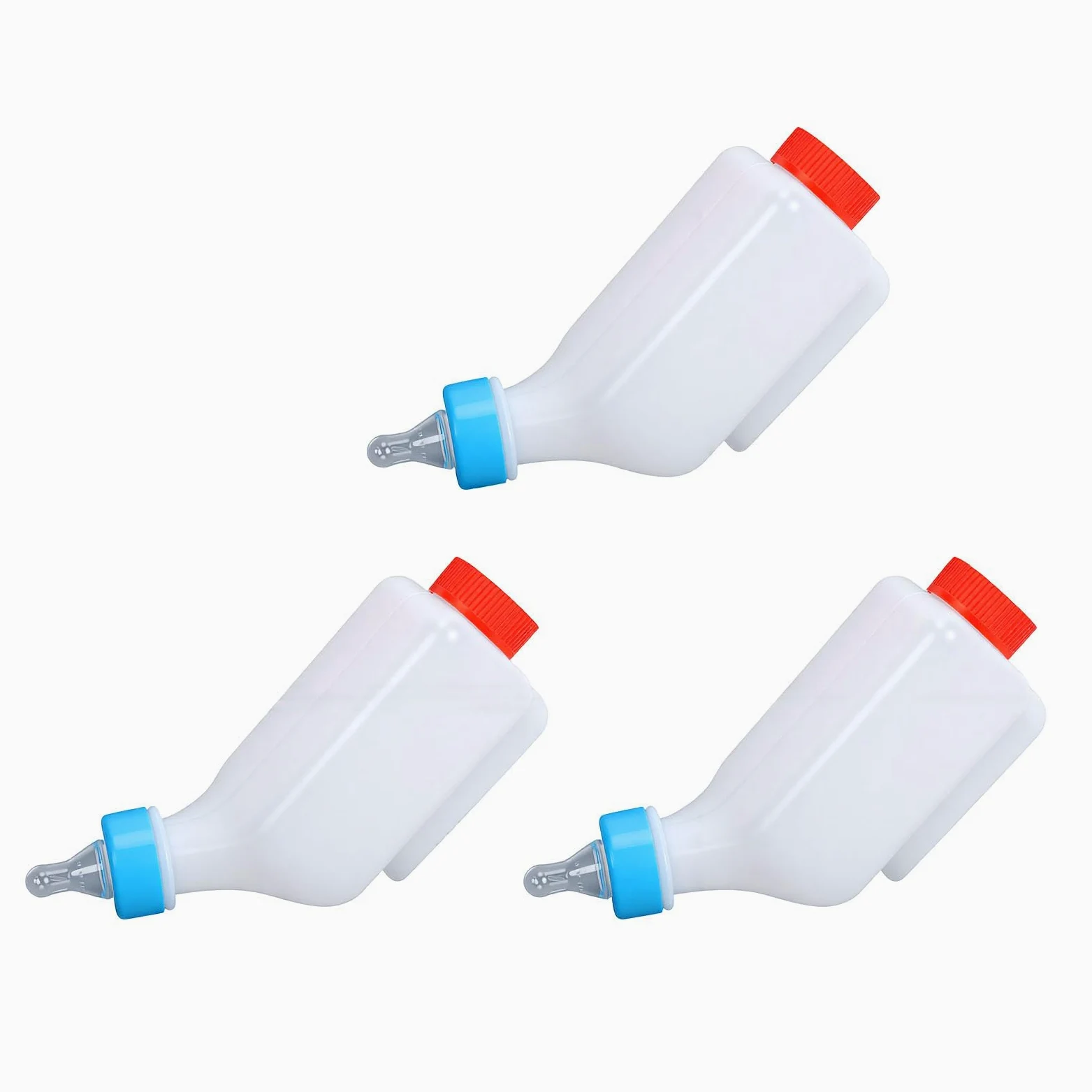 SIXRUN Allattatore per Latte di Agnello Biberon per Agnello Biberon per Confezione da 3 500 Ml Design da Appendere in Plastica per Agnelli Capre Bambini Cuccioli di Pecora