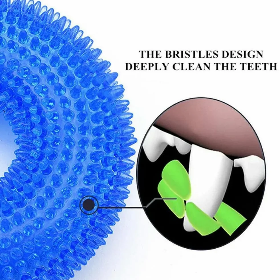Giocattoli per cuccioli, Giocattoli for cani, giocattolo interattivo da masticare con cigolio, resistente ai morsi, spina e denti aguzzi, 4 pezzi, rosso(Green)