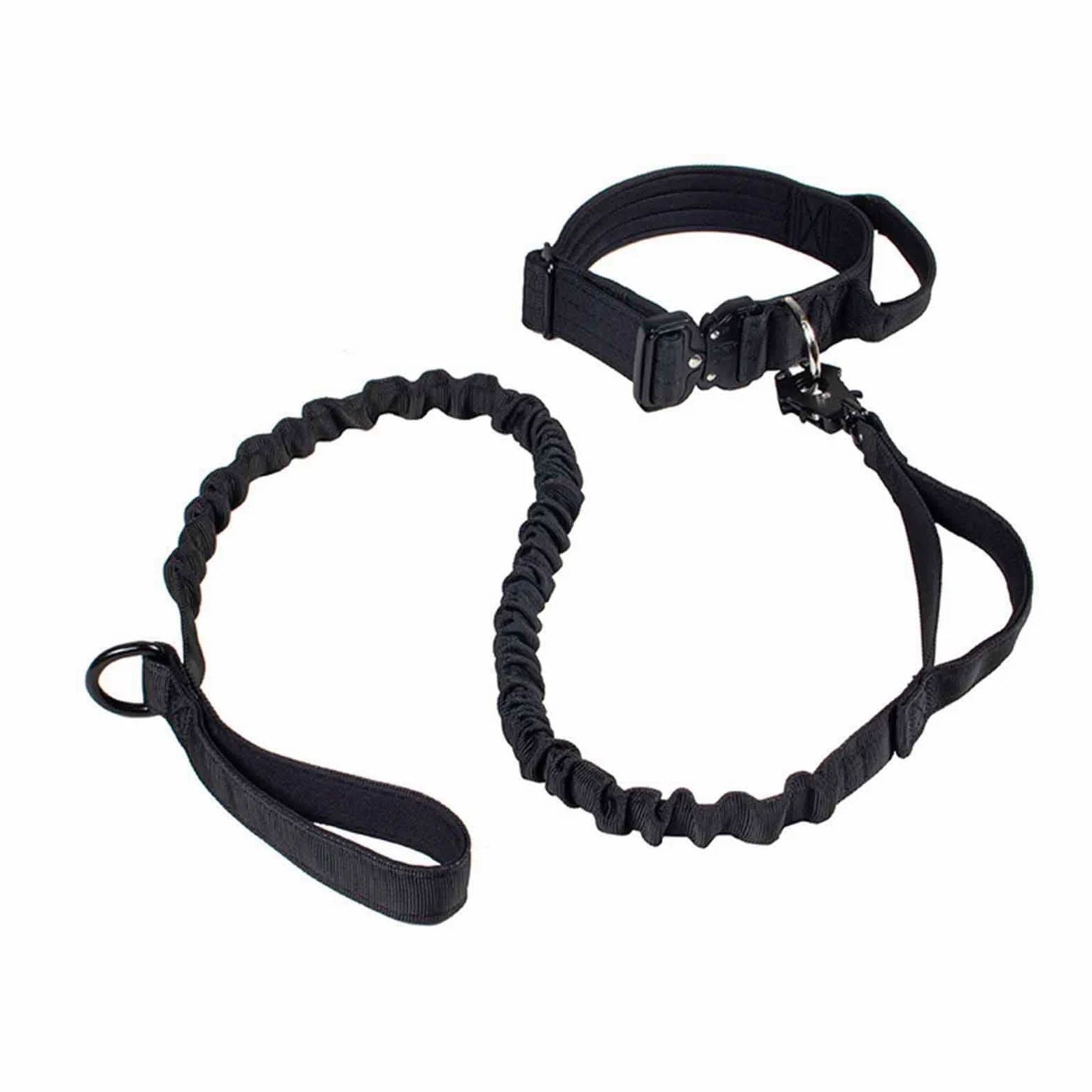 Guinzaglio Per Cani Imbracature Taglia Grande Addestramento Cane Gatti Piccola Media Coulisse Fibbia Gancio Fibbia In Zinco Fibbia Trazione Acciaio Inox Nylon Intrecciato 115 Cm (M,black)