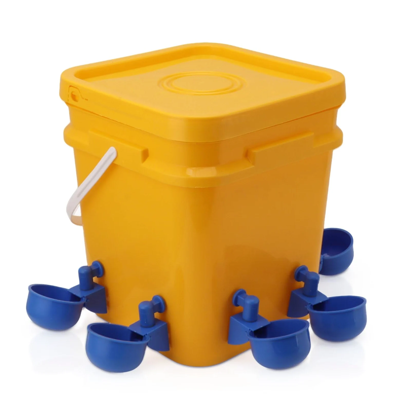 Abbeveratoio automatico per polli, tazze per mangiatoia per ciotola per abbeveratoio automatico per polli con secchio portatile da 12 litri Attrezzatura per bere pollame per (Secchio+Nuova ciotola