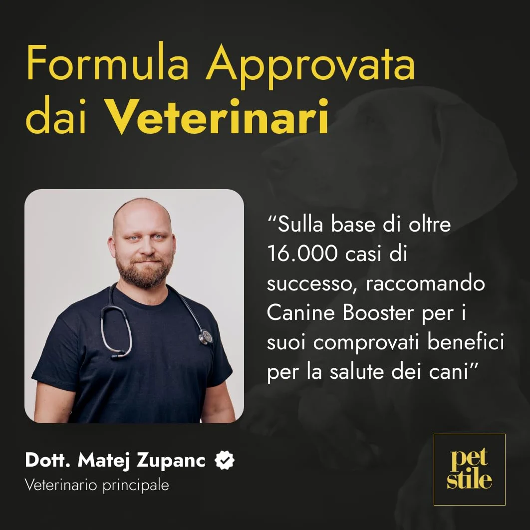 Canine Booster – Integratore per Cani Adulti con Cozza Verde, Curcuma e Probiotici per Articolazioni, Digestione, Pelle, Pelo e Sistema Immunitario (1x 150 g)