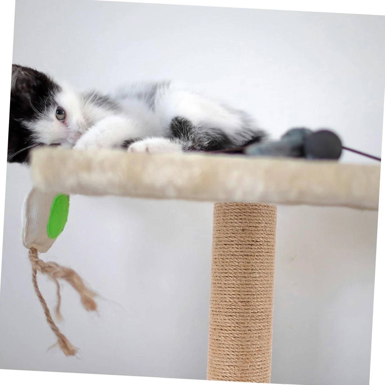 Tiragraffi in Sisal 2 Pezzi, Accessori di Ricambio per Albero Tiragraffi Alto per Gatti, Pali Verticali 40 Cm per Graffiatoio Fai da Te in Spazi Piccoli, per Esercizio Gatti