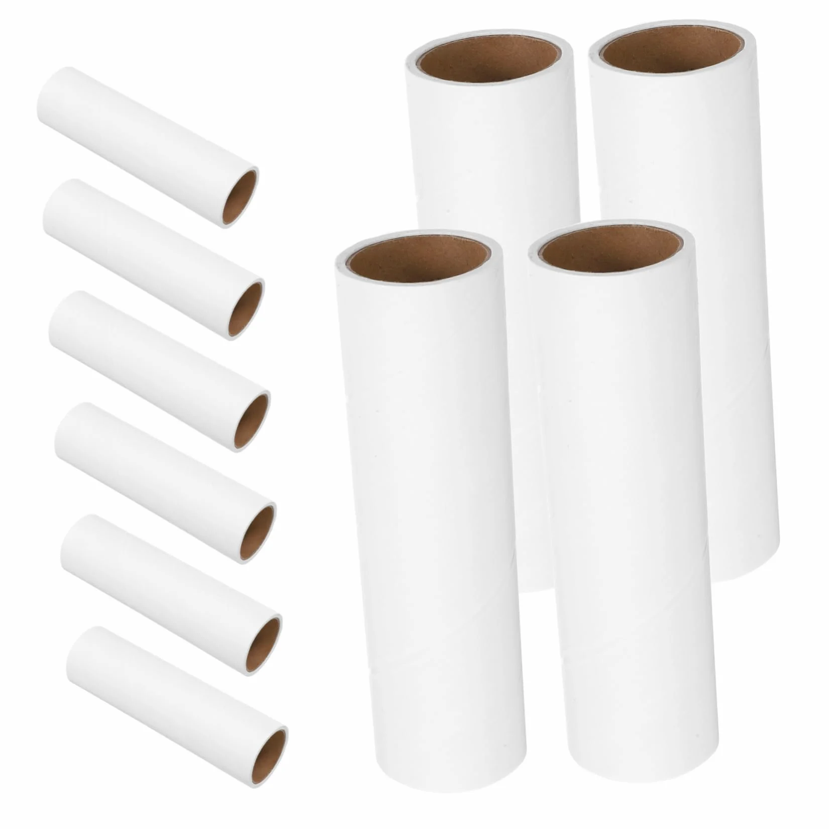 Ricariche Rullo Leva Pelucchi Bianco 10 Pezzi Carta 50 Fogli | Adesivo Extra, Riutilizzabile, per Mobili e Sedili Auto, 38mm Interno, 16cm
