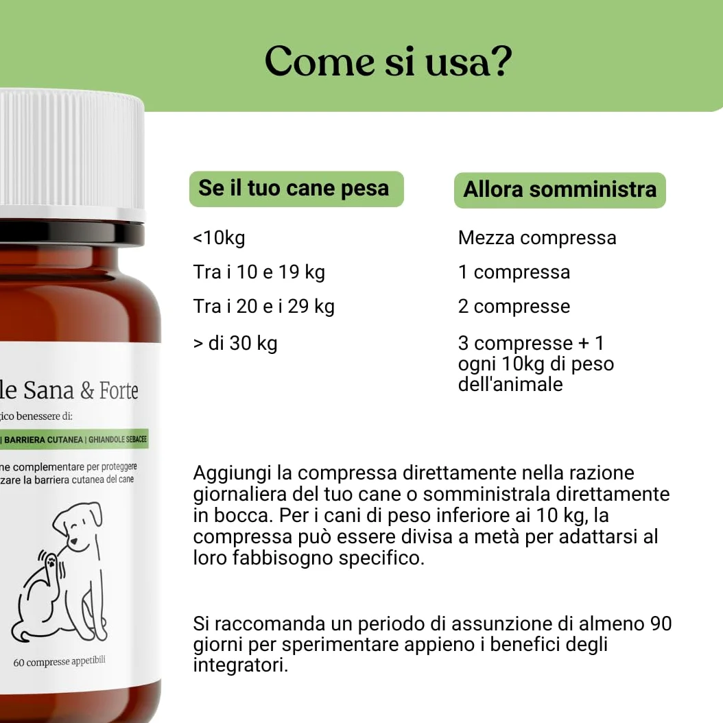 Bau Rimedio Dermatite Cane Anti-Prurito Allergie Stagionali, Alleviano il Prurito Cane, Ingredienti Naturali per la Salute della Pelle del Cane, Ideale per Cani con Pelle Arrossata -60cps