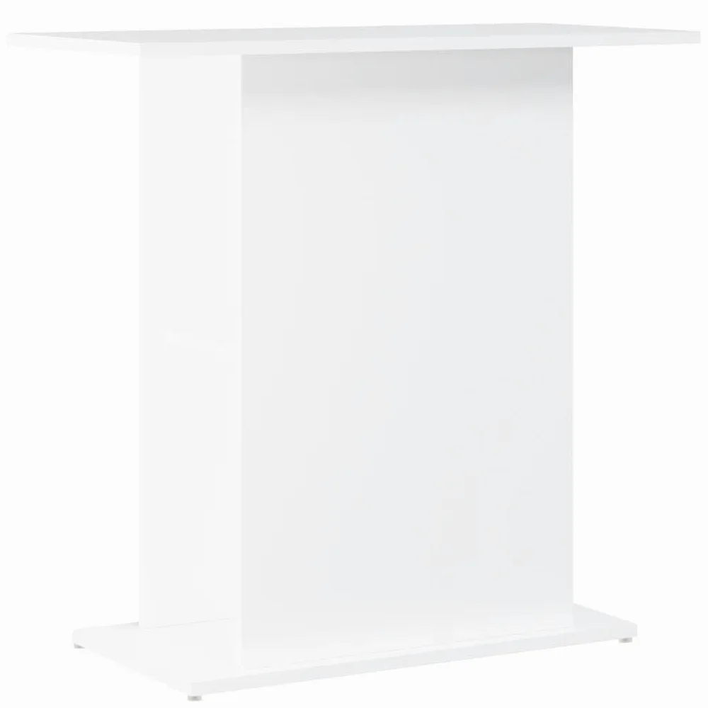 Supporto per acquario, bianco, 75 x 36 x 72,5 cm, in legno, stabile armadietto per acquario con scomparti aperti per riporre mangime per pesci e accessori, design sottile per soggiorno