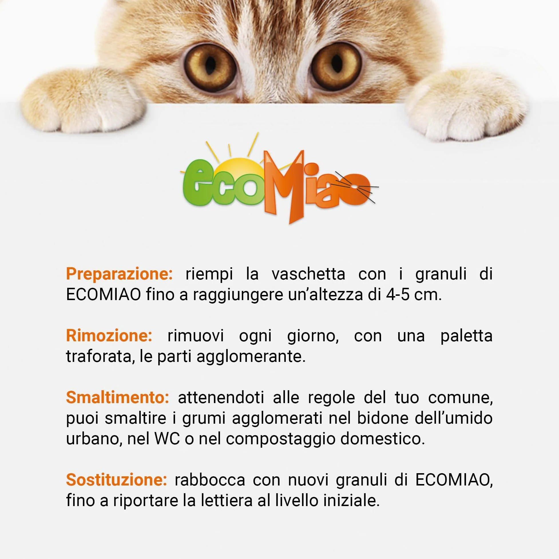 Lettiera gatti biodegradabile agglomerante | Sabbia 100% vegetale | elimina completamente il cattivo odore | Solubile si getta nel WC | Multipack (Classica, 5 X 5L)