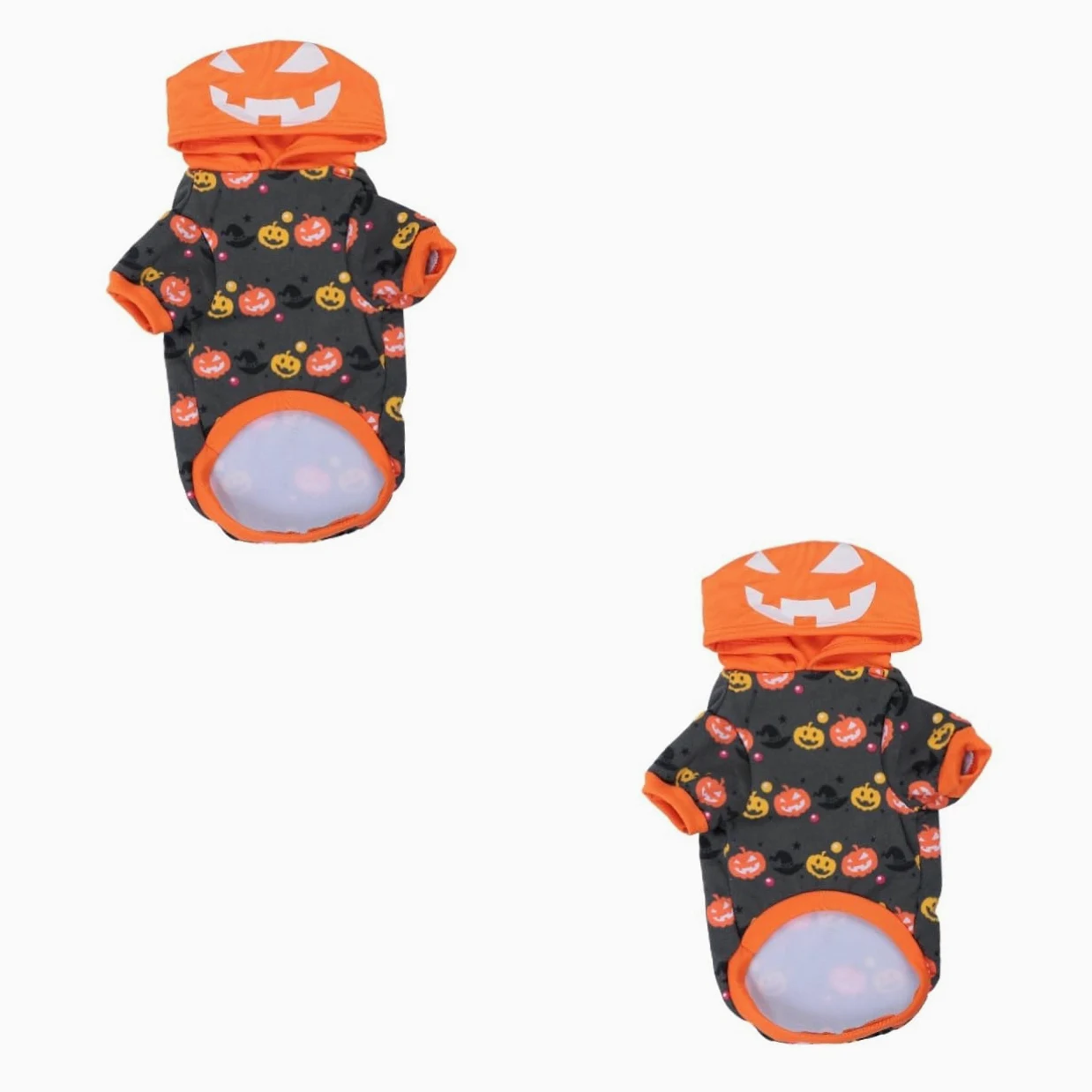 HMJGDHX 2 Pezzi Cappotto per Abbigliamento per Costumi per Animali Domestici per Halloween Cosplay Vestiti di Zucca per Cani Orecchie per Cani per Giacca per Cuccioli