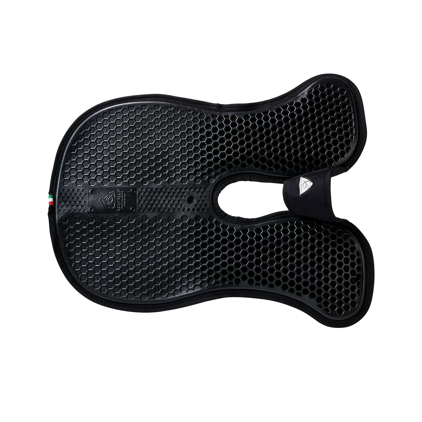 ACAVALLO SALVAGARRESE FREE HEXA GEL 1/2 PAD E ALZATA ANTERIORE CON MICROPILE CAVALLO EQUITAZIONE ALZAPALETTA (NERO)