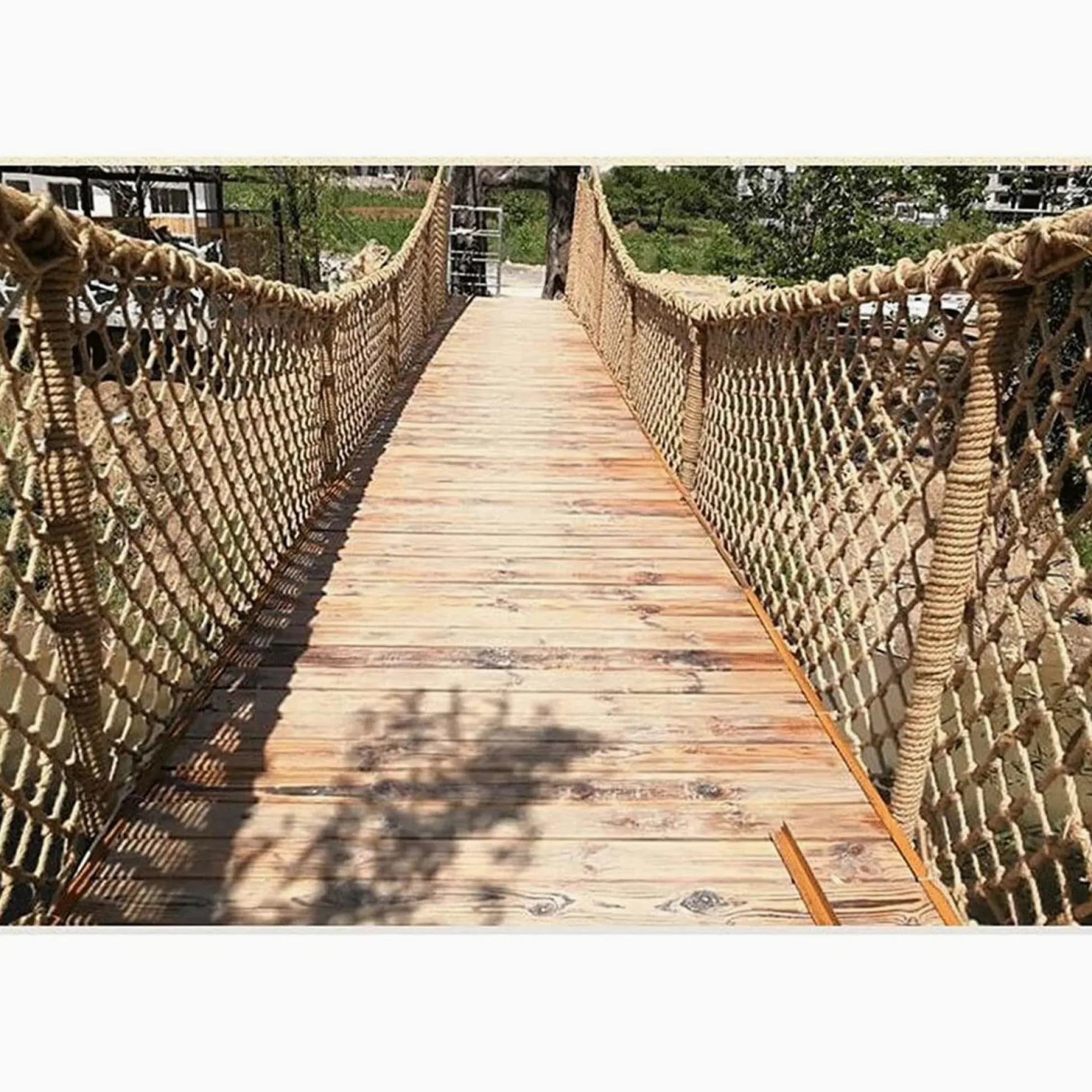 Rete in corda di canapa da 18 mm, resistente rete di sicurezza per altalena e arrampicata, maglia da 15 cm per protezione dei bambini e decorazione del soffitto