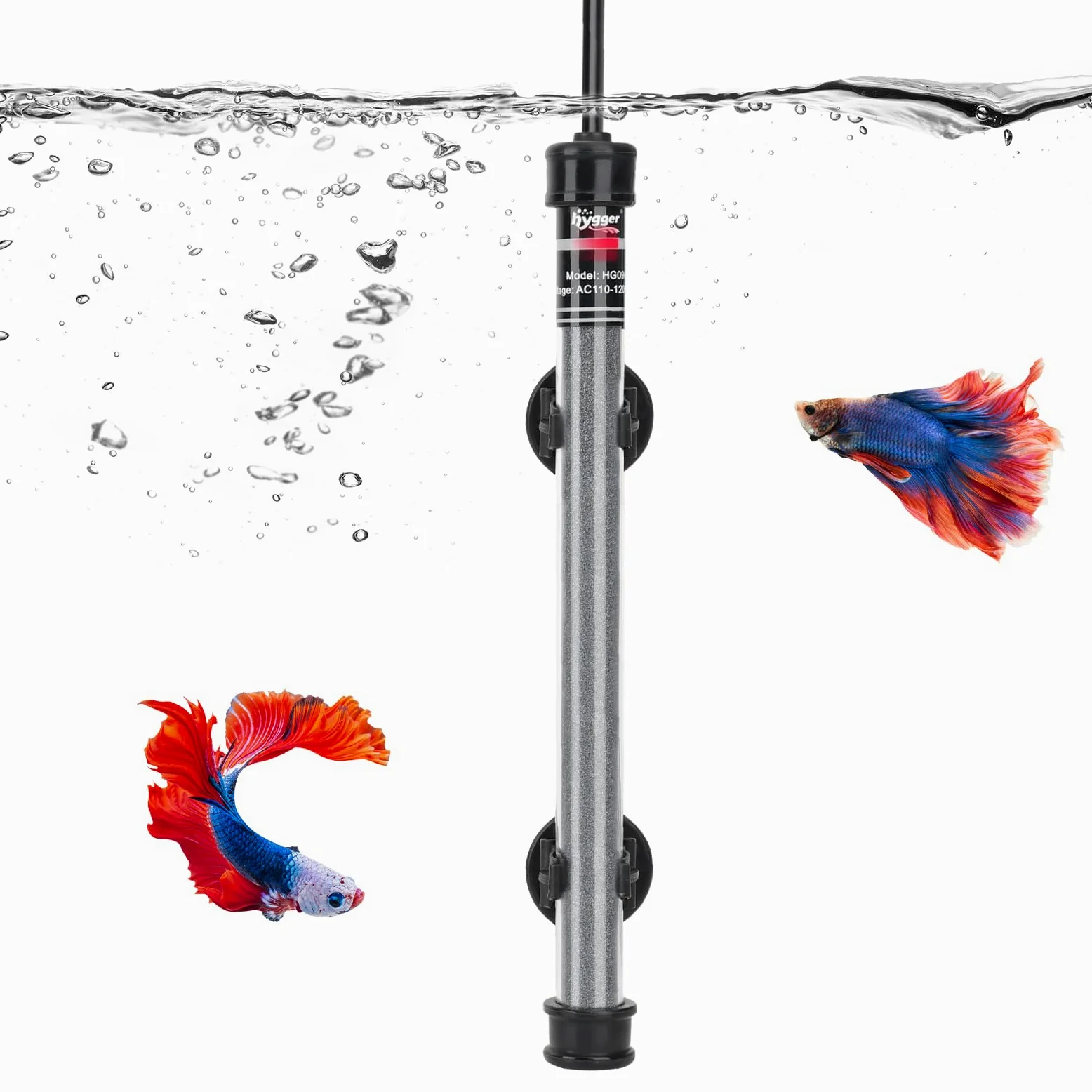 hygger Riscaldatore per Acquario sommergibile Riscaldamento Regolabile per Acquario con regolatore di Temperatura Display a LED Piccolo riscaldatore per Acquario Fino a 40–80 Litri (100 W)