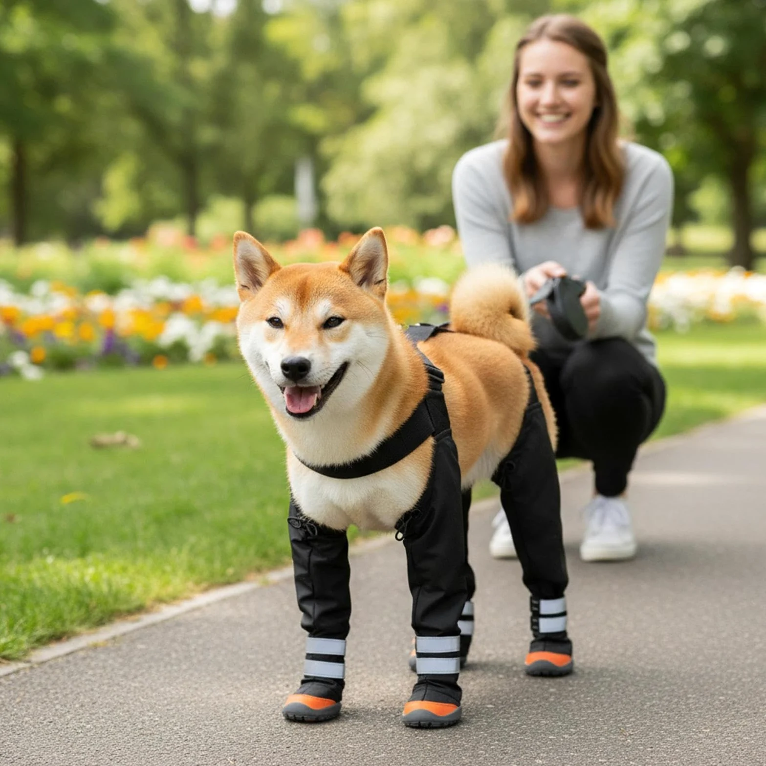 Stivaletti Regolabili per Cani Antiscivolo Impermeabile Protettore | Gambali Regolabili Antiscivolo con Fascia Riflettente Per Zampe, Passeggiate all'Aperto su Neve, Inverno