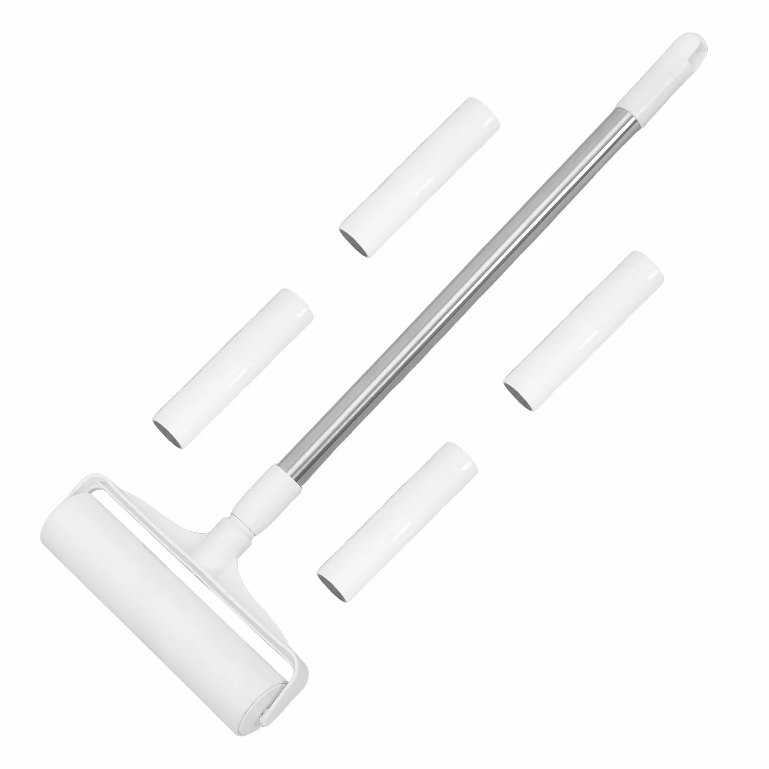 Gadpiparty Rullo Antipelucchi Adesivo Riutilizzabile 19 Cm 4 Ricariche, Rullo Levapelucchi per Pavimenti e Mobili, Portatile per Rimozione Peli Animali Domestici, per Tappeti e Viaggi in
