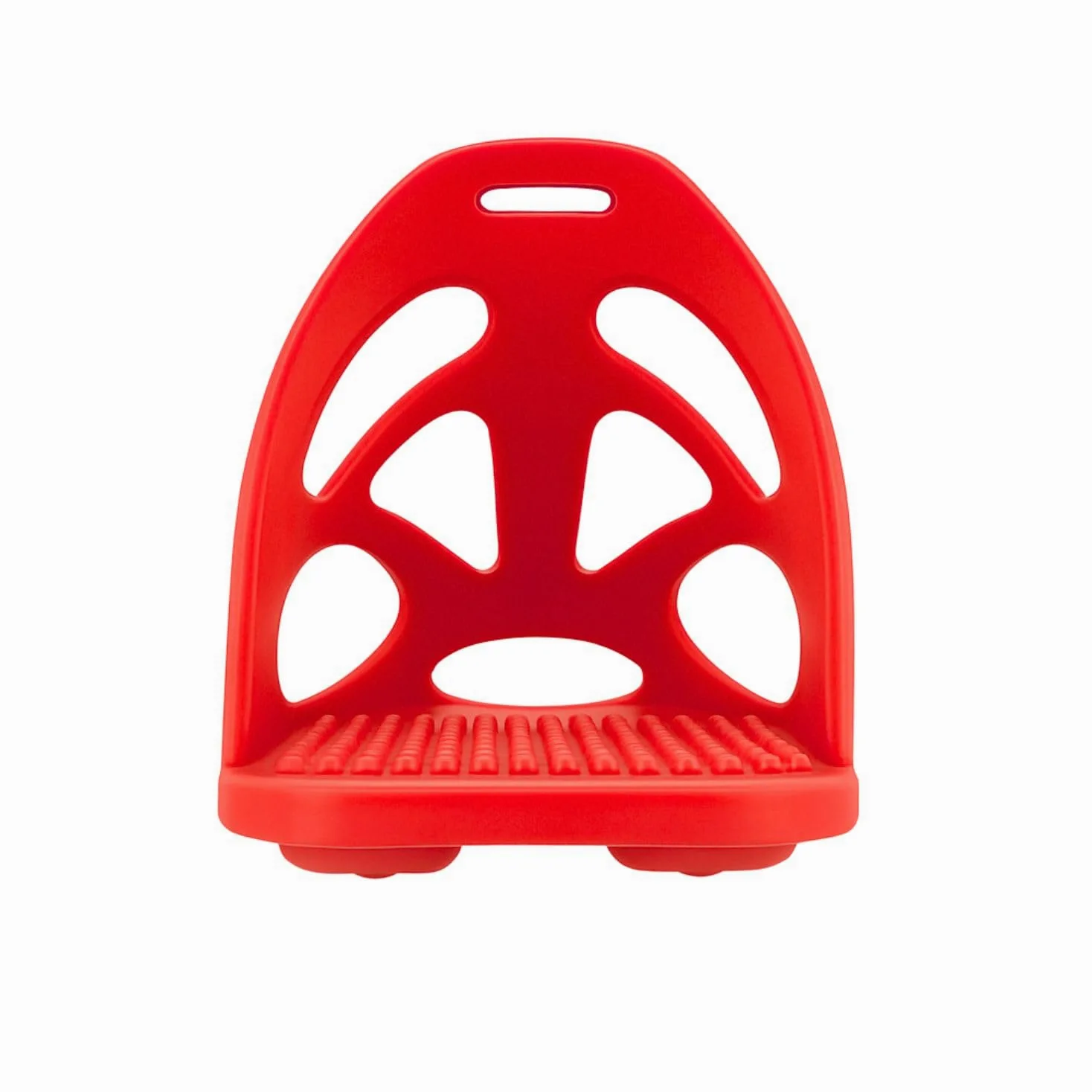 AK CagePro - Staffe per cavalli in plastica leggera, coppia di staffe resistenti con gabbia di sicurezza per allenamento equestre e trail riding AKRS-6045-01 (rosso, 12 cm)