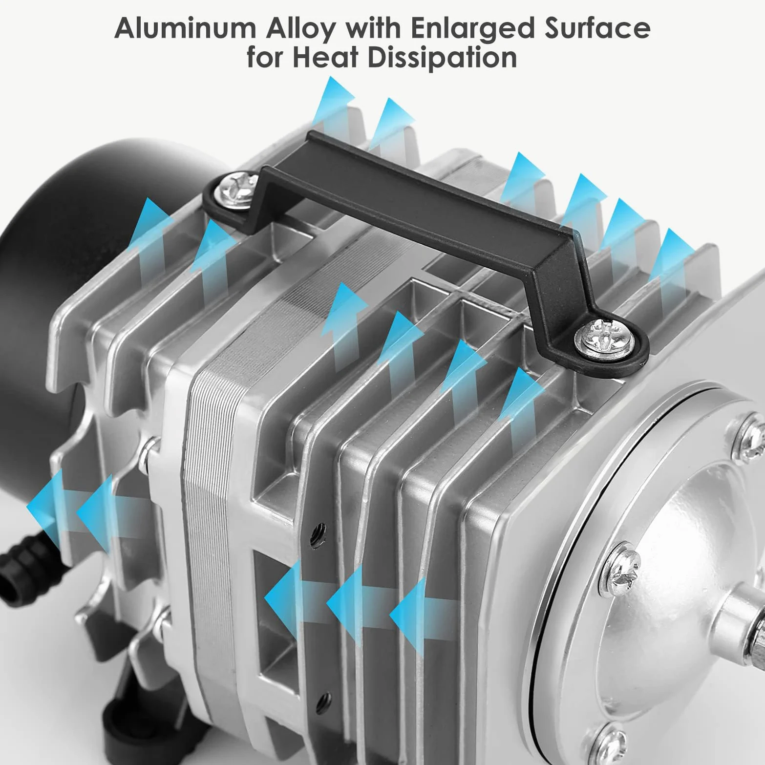 Kulife FUMAK Pompa ad aria per acquario, pompa ad aria per acquario, pompa ad aria per acquario, aeratore per laghetto, pompa di aria idroponica, pompa di aria commerciale (1000 GPH-30 W)