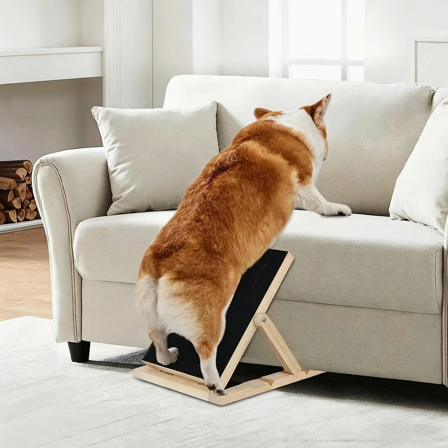 Tavoletta Abrasiva Unghie Cane Limatore per unghie in legno | Con cassetto snack tappetino graffiante cane Addestramento interattivo cuccioli razze piccole medie grandi e angolo casa