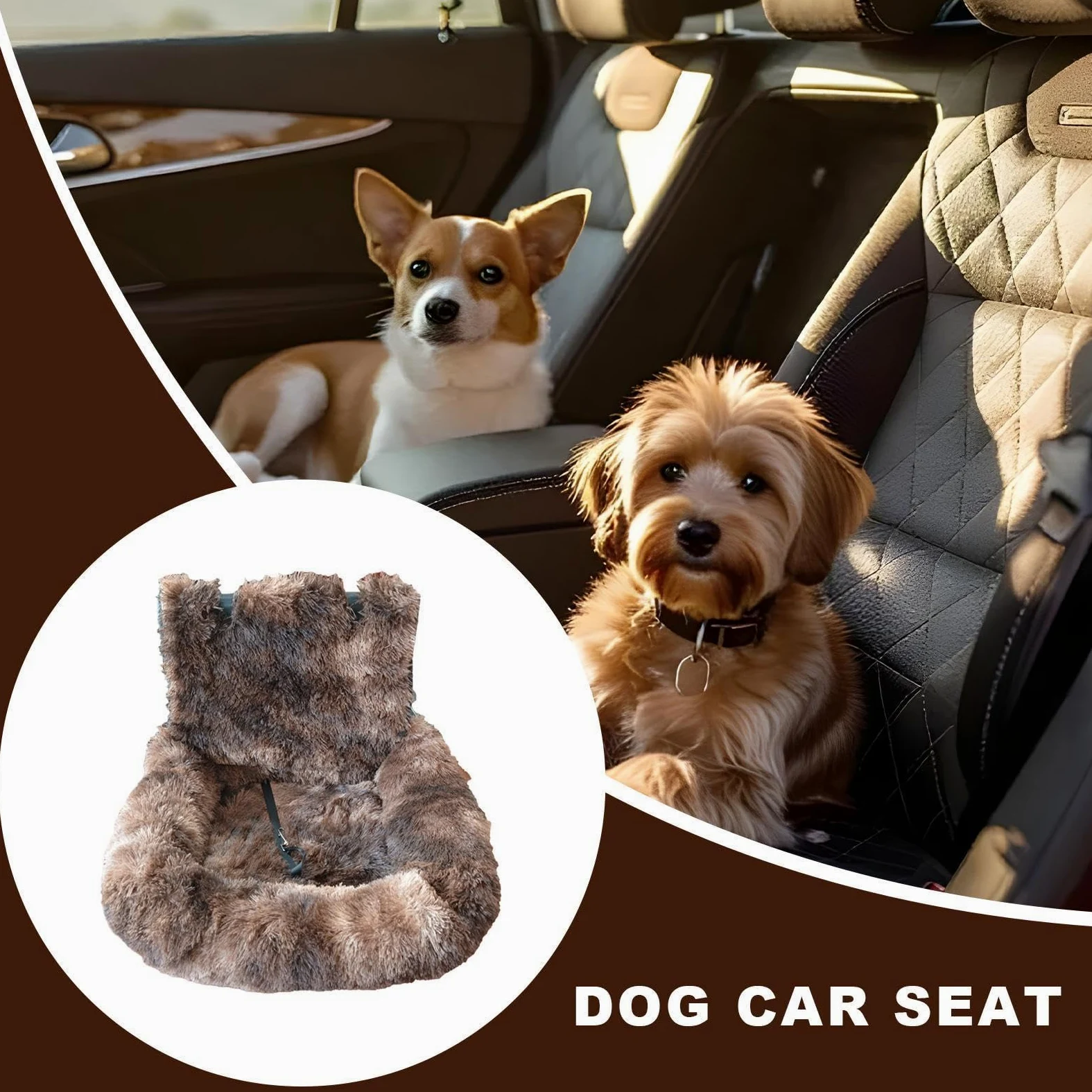 Sedile Auto Cani Cuscino Lavabile Auto Viaggio | Cuscino In Peluche Per Seggiolino Cuccioli Cuccioli Camion Viaggi Stradali Vacanze Pendolarismo Quotidiano Campeggio