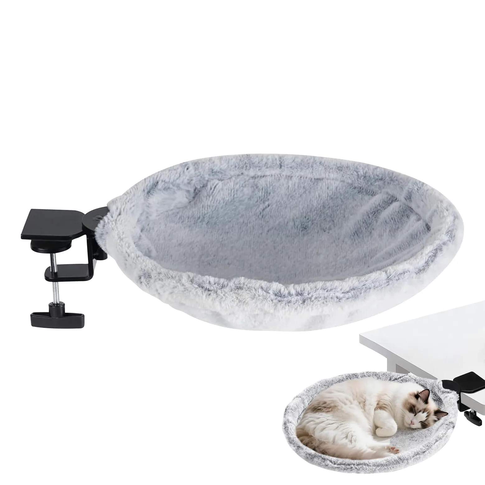 Hammock da scrivania per gatti - letto rialzato lavabile 1650G, cornice forte, contiene 50 libbre, morbido traspirante | Kitten Lounge per rilassamento per interni su banco da banco di lavoro