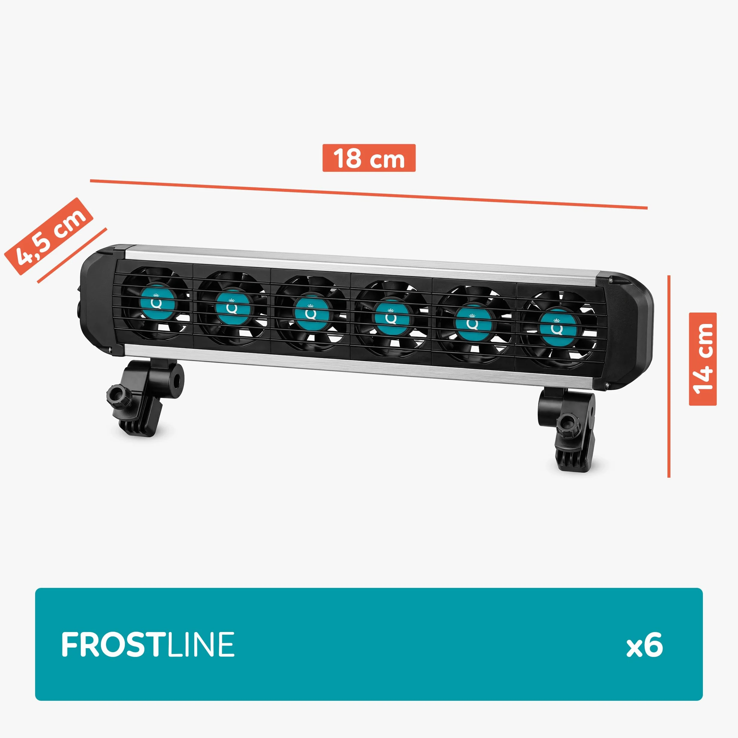 AQPET FROSTLINE Sistema Ventole di Raffreddamento per Acquari Fino a 120 Litri per Acquari d’Acqua Dolce e Marina, Incluso Controller, Ventole orientabili, 6 Elementi