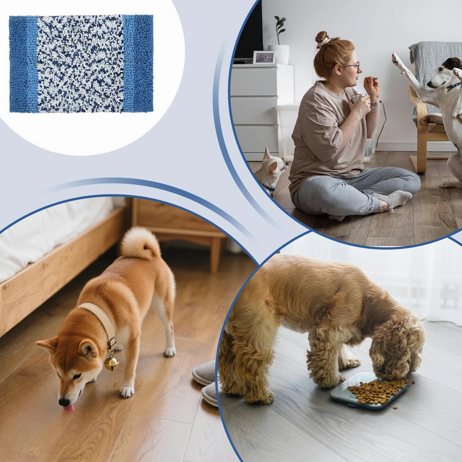 Tappetino Snuffle Per Animali Giocattolo Distributore Di Premi Canini, Di | Tappeto Annusafiuto Interattivo Pasti Cuccioli Accessorio Addestramento Cani Piccoli