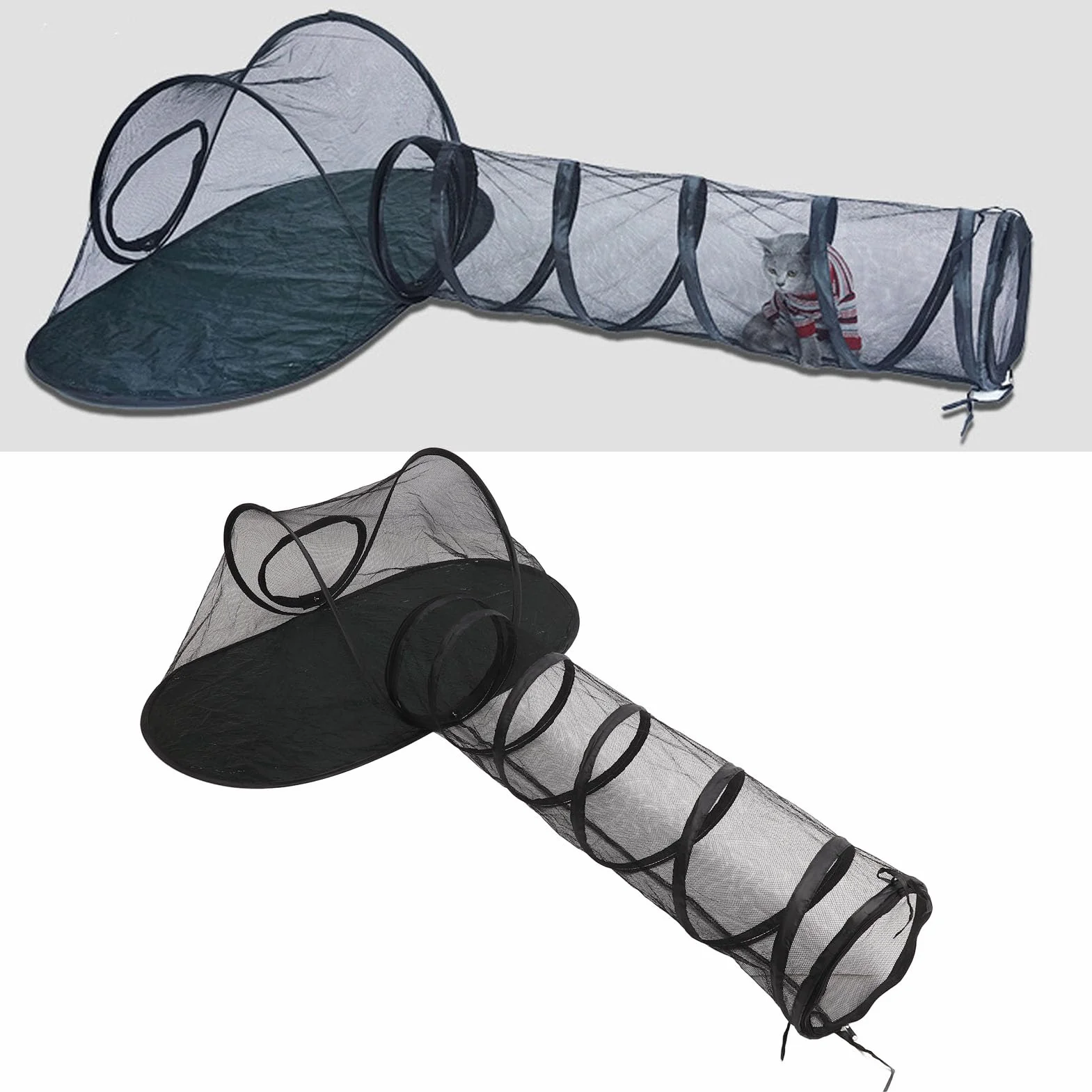 Recinti per Gatti da Esterno, Tenda per Animali Pieghevole Portatile con Tunnel, Tessuto Oxford e Rete, Box Perfetto per Gatti e Piccoli Animali 46,1 X 23,6 X 19,7 Pollici